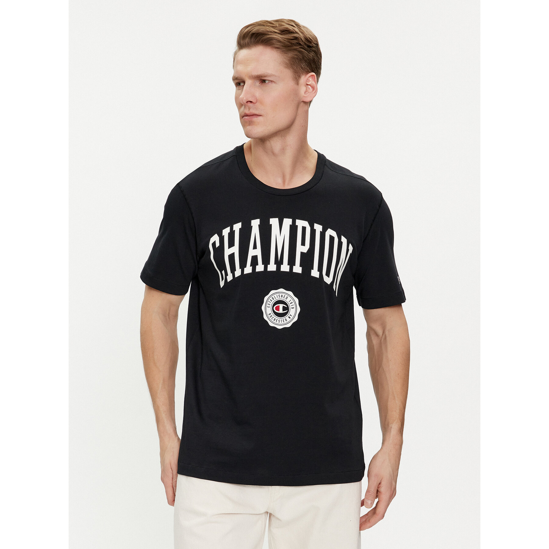Champion Póló 219852 Fekete Comfort Fit