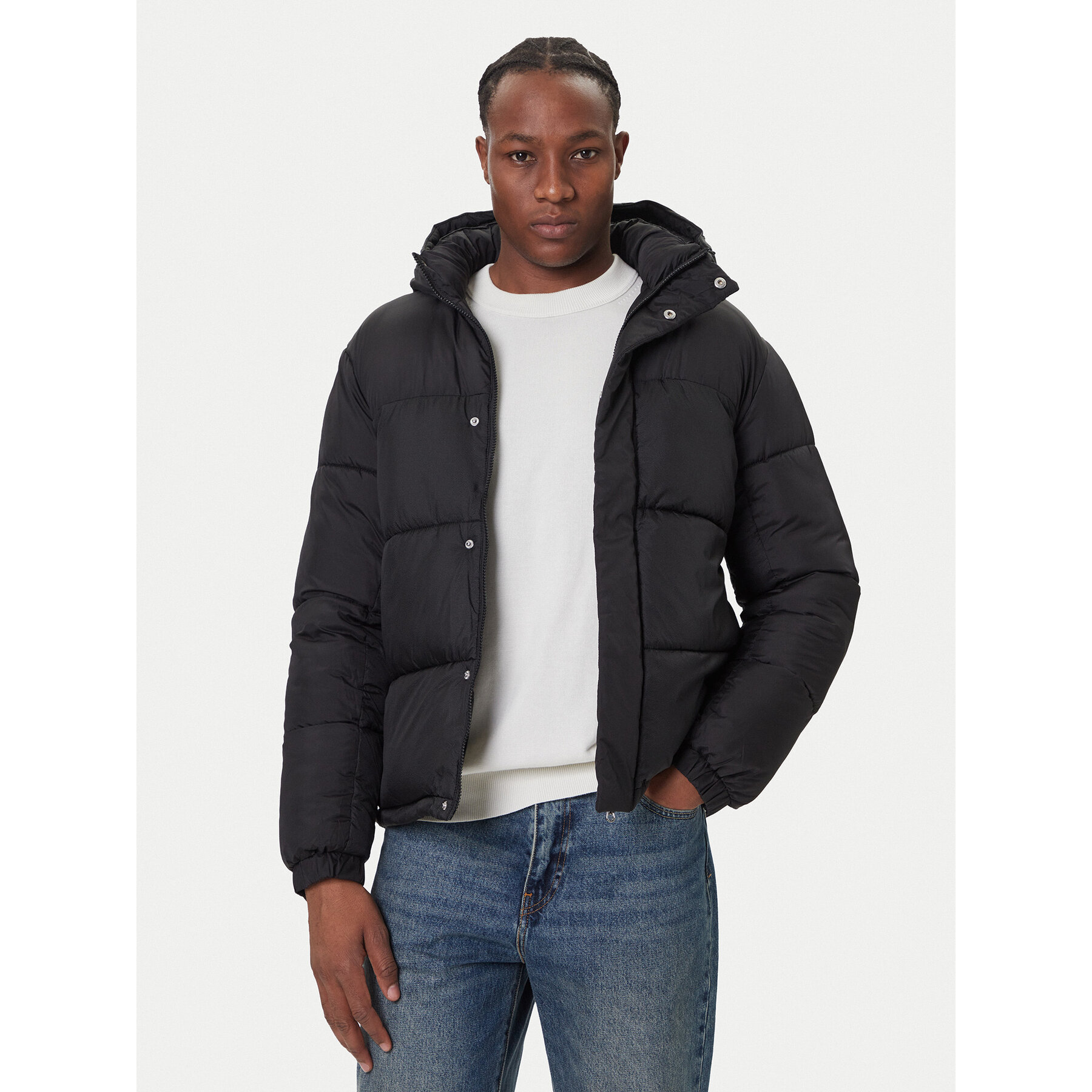 Jack & Jones Winterjacke Union 12283147 Schwarz Regular Fit