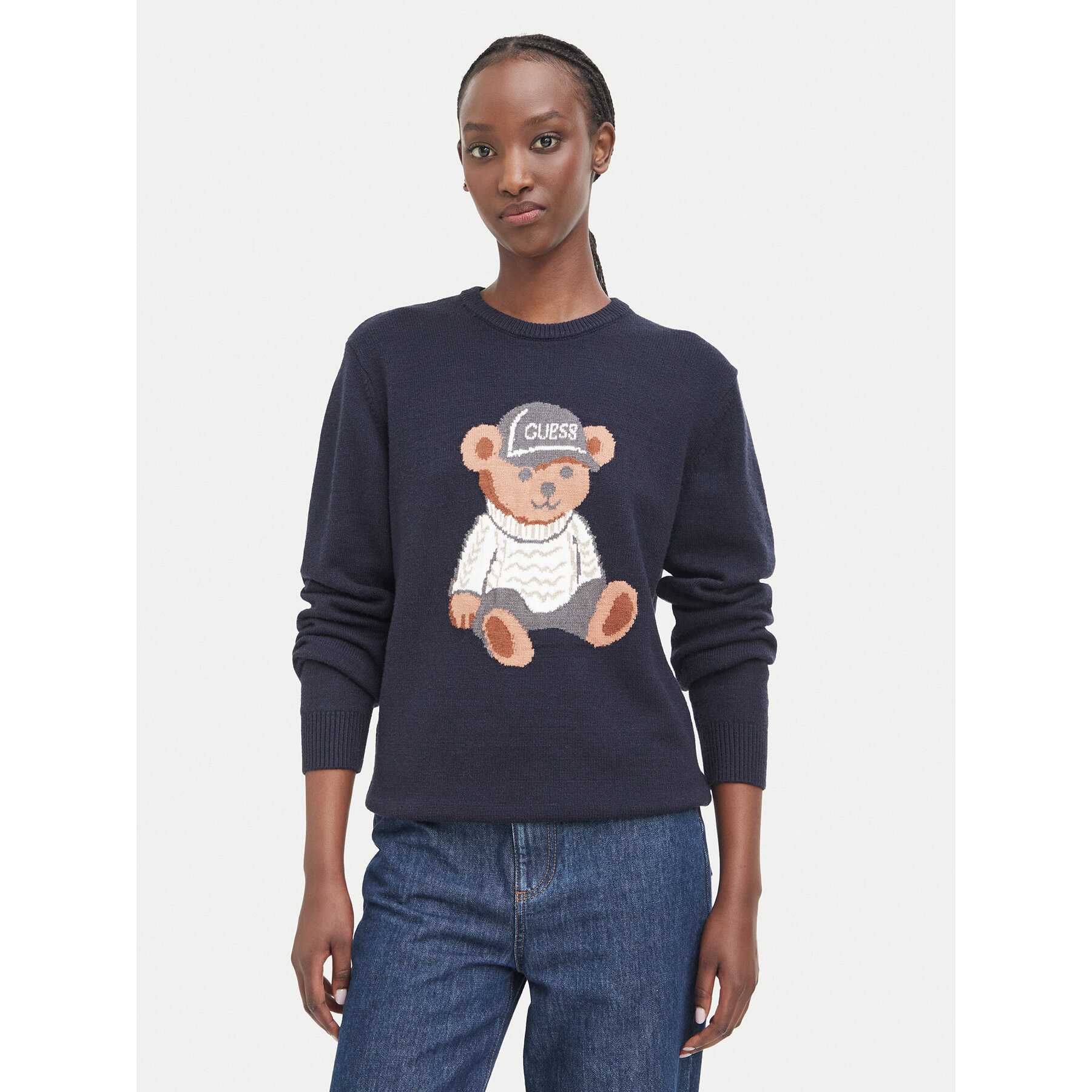 Guess Pullover W6BR84 Z1927 Dunkelblau Regular Fit