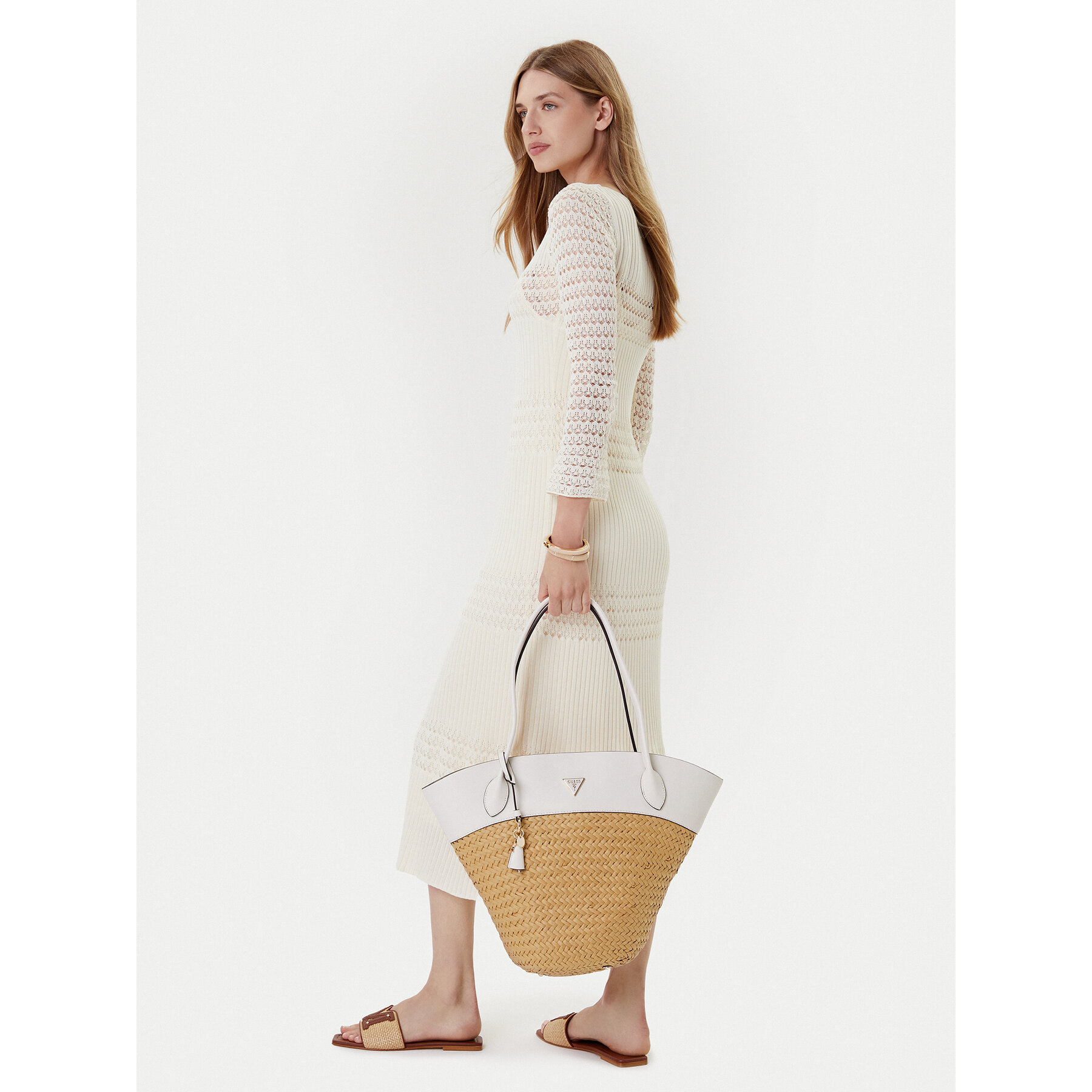 Дамска чанта Guess Venere HWWG96 34230 Екрю