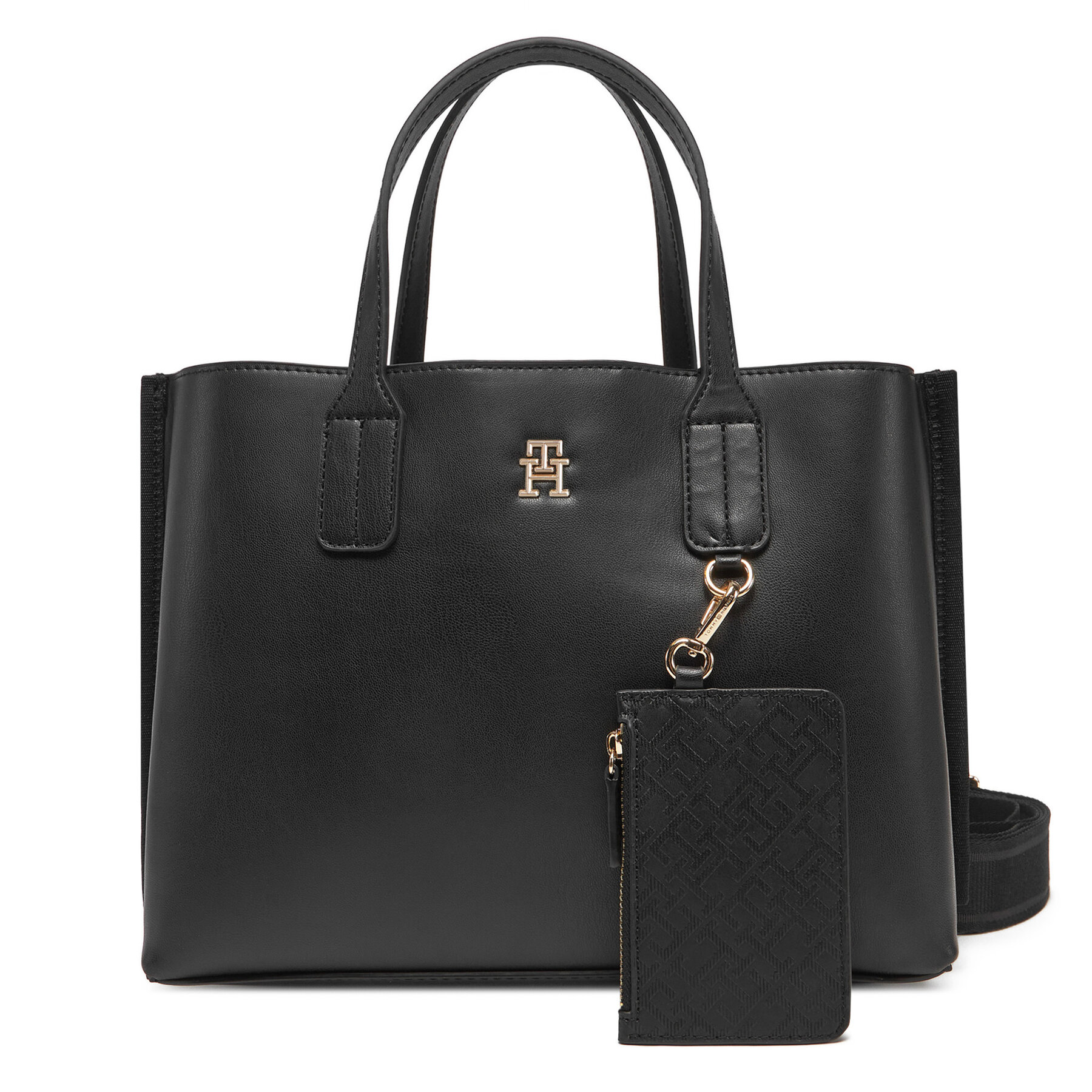 Kabelka Tommy Hilfiger Th Distinct Mini Tote AW0AW17192 Čierna