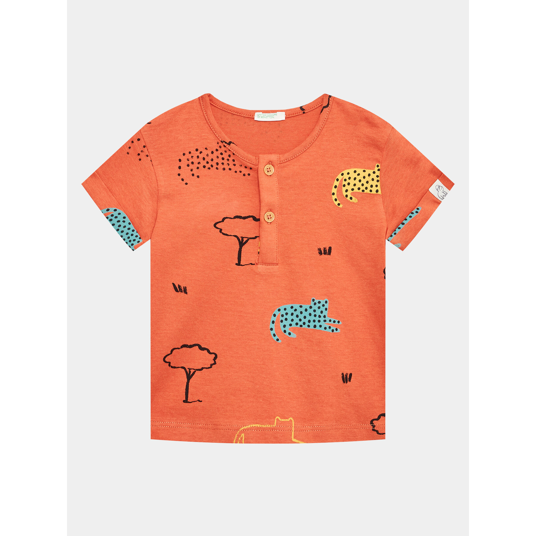 United Colors Of Benetton T-Shirt 3ZCTAQ00F Πορτοκαλί Regular Fit