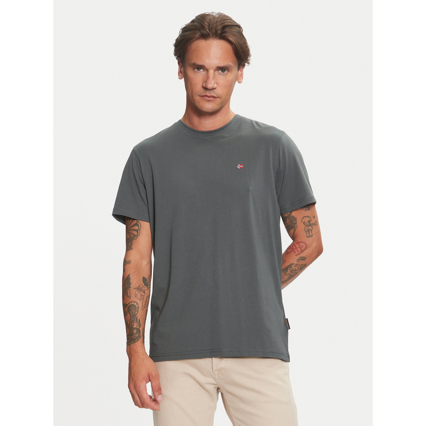 Napapijri T-shirt Salis NP0A4H8D Verde Regular Fit