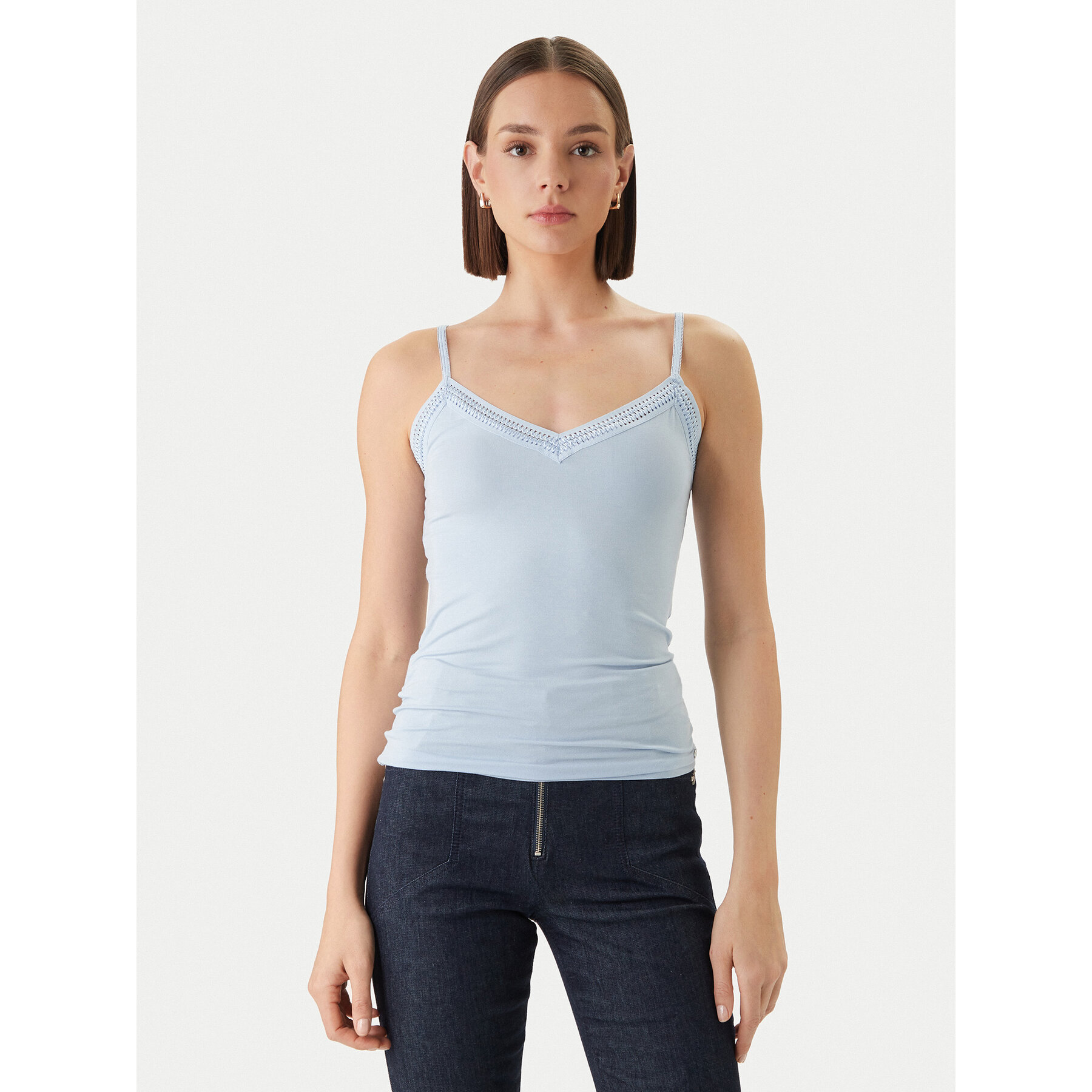 Morgan Top 192-BARBA.N Himmelblau Slim Fit
