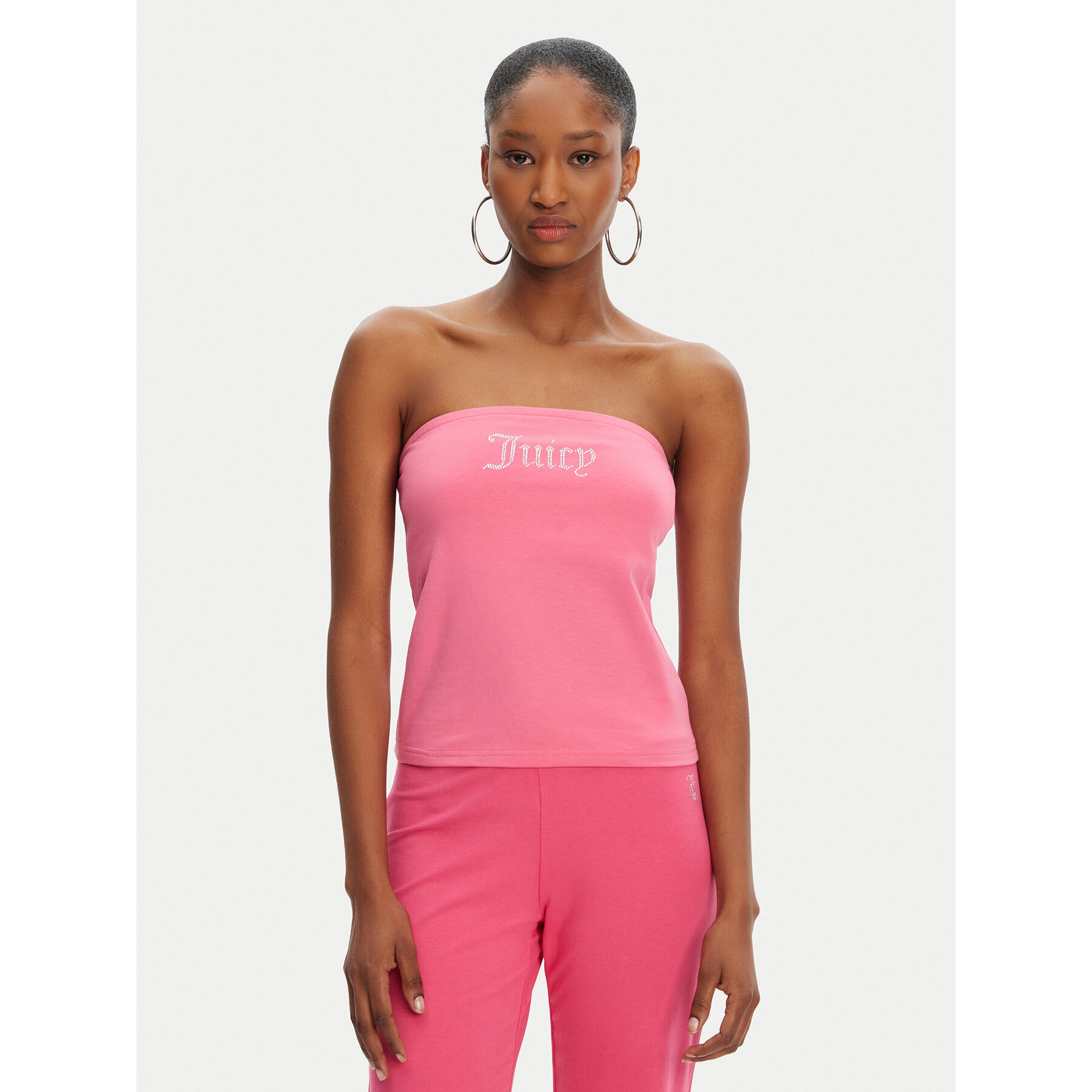 Juicy Couture Felső Babey JCWCT23310 Rózsaszín Slim Fit