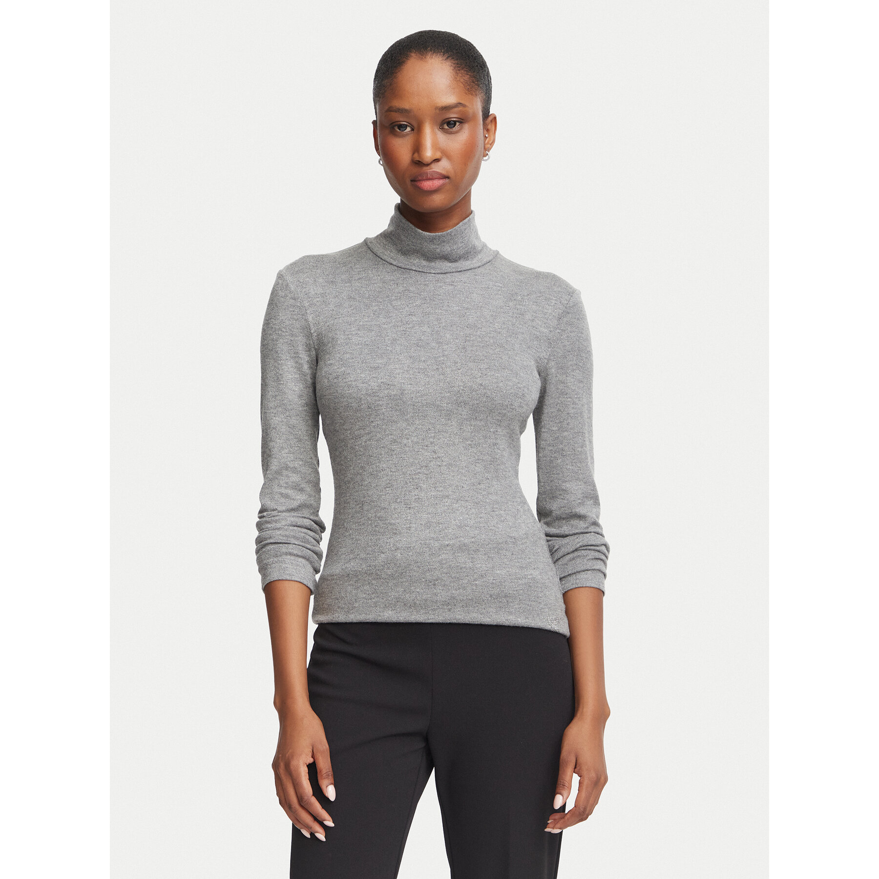 Guess Rollkragenpullover W4BP14 KCGM2 Grau Slim Fit