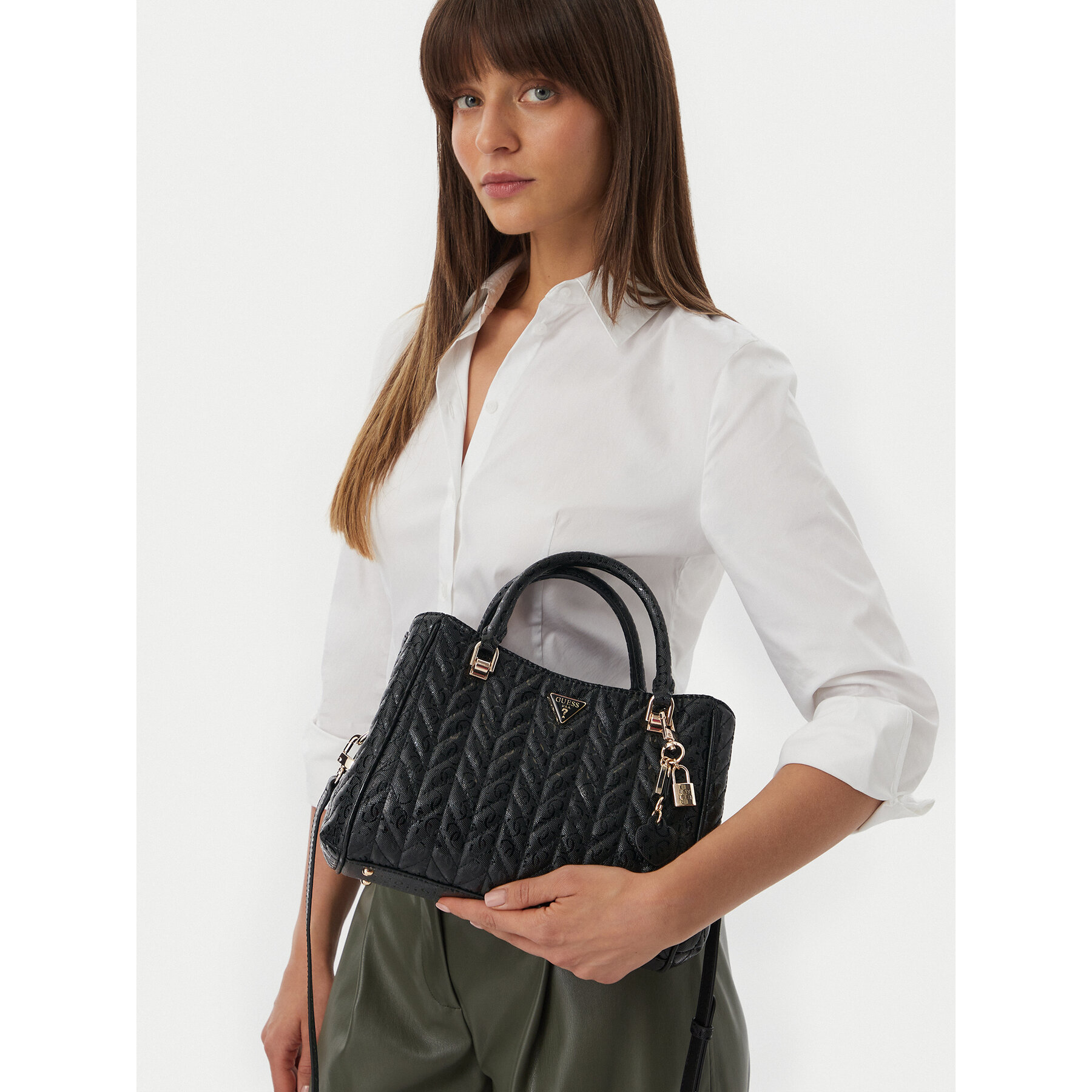 Τσάντα Guess Stacey HWGG97 41060 Μαύρο