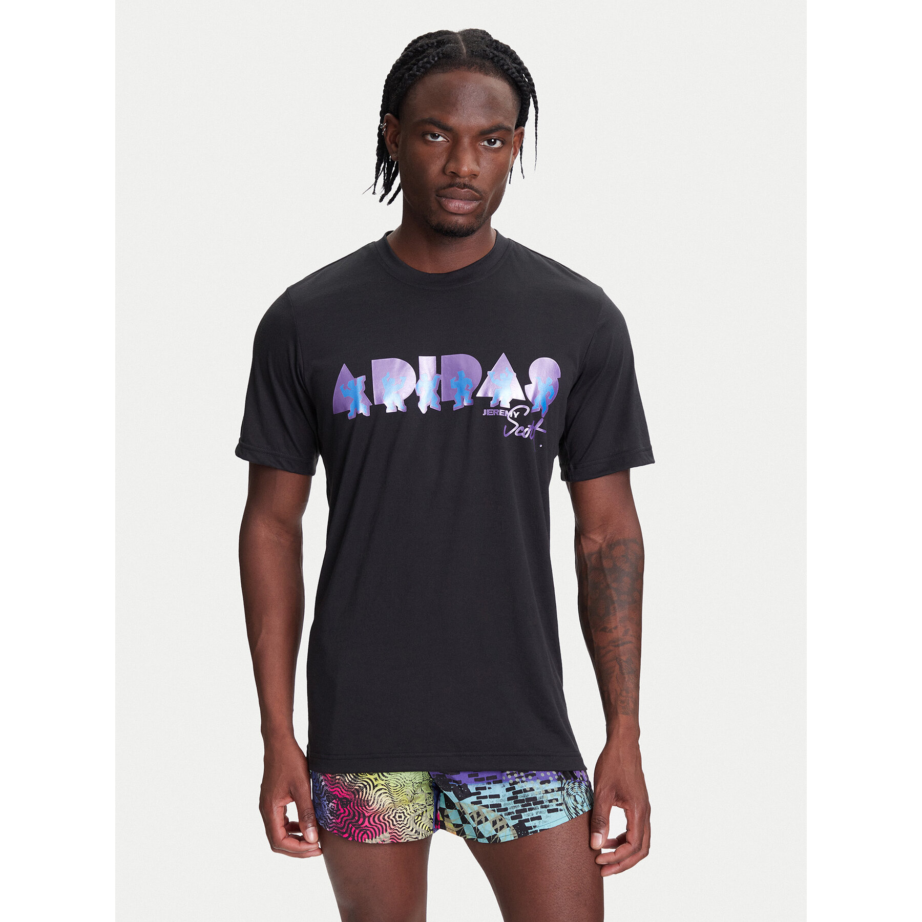 adidas Marškinėliai Jeremy Scott JL7620 Juoda Regular Fit