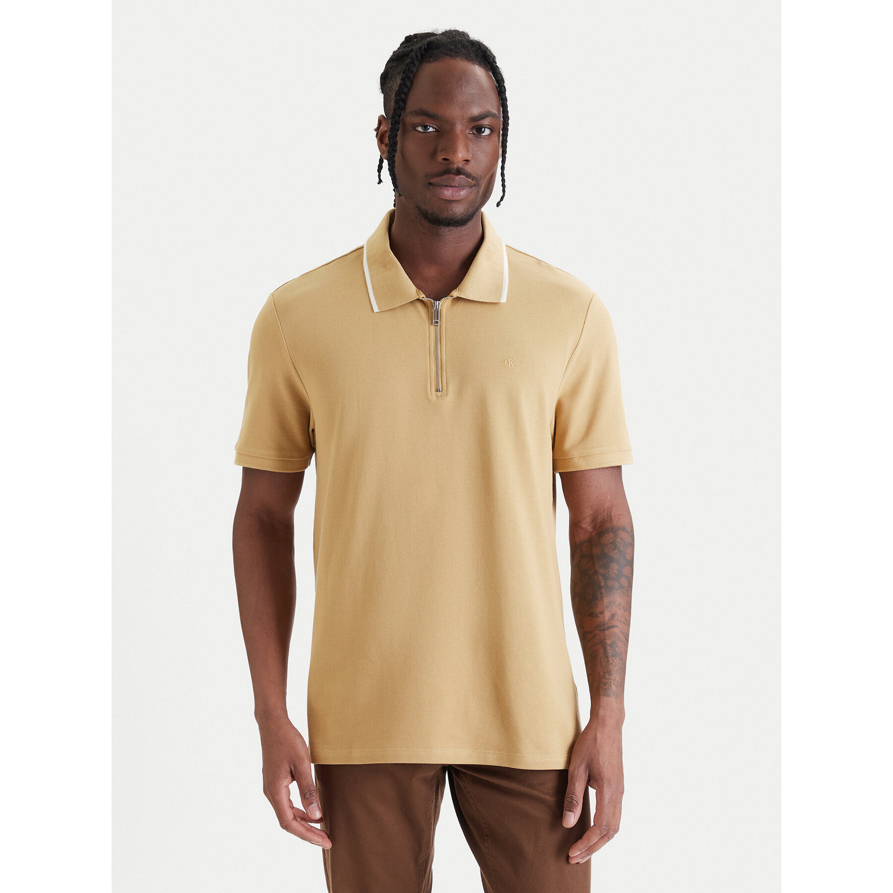 Calvin Klein Poloshirt LV04LF214G Gelb Regular Fit