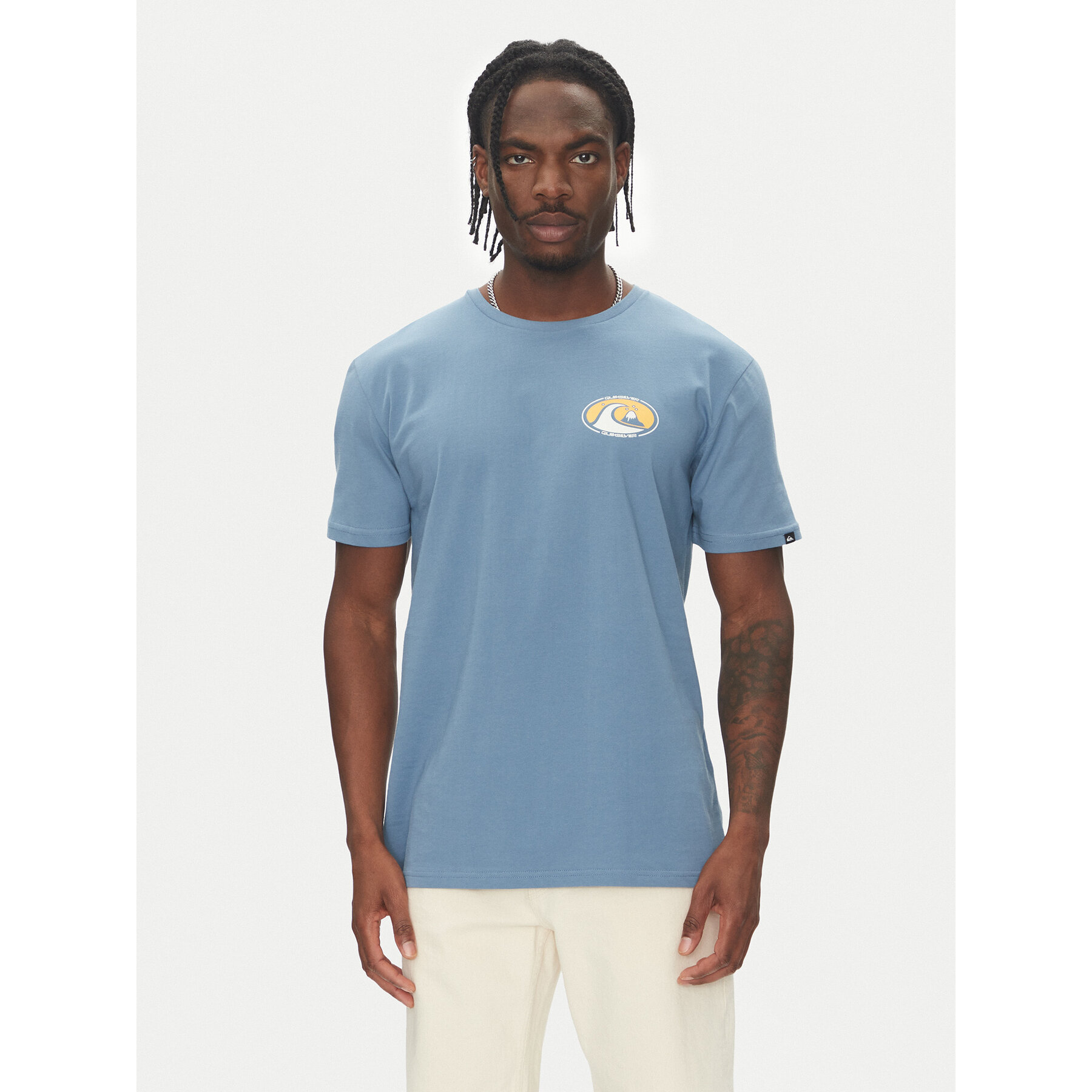 Quiksilver T-shirt Ev Flower Chaos Ss EQYZT08050 Blu Regular Fit