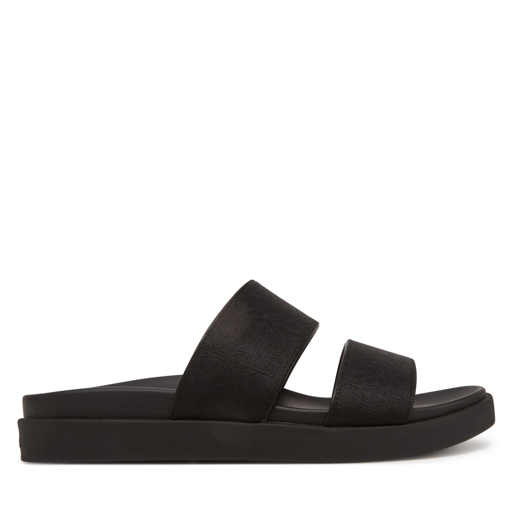Papucs Calvin Klein Flat Slide Jacq HW0HW02487 Fekete
