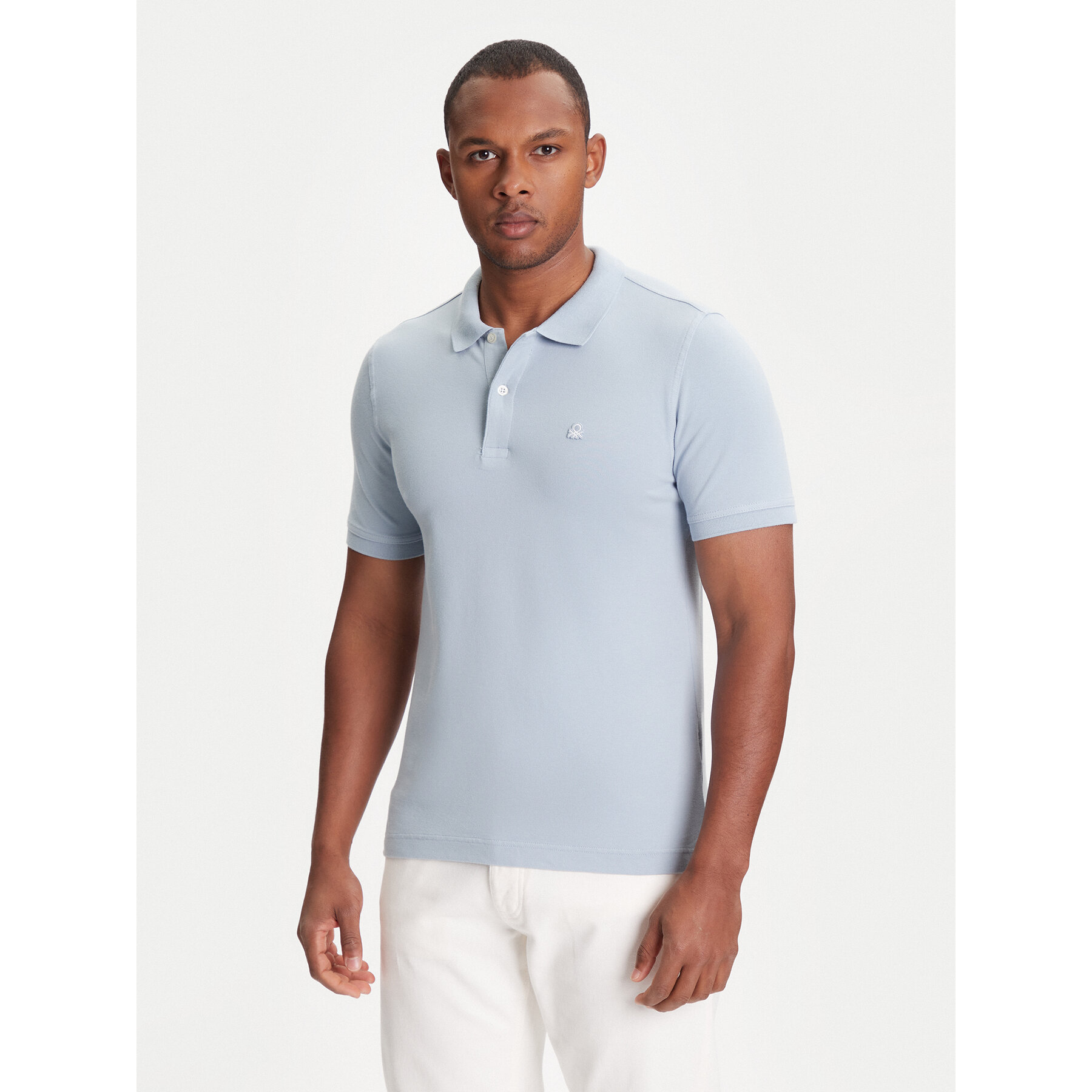 United Colors Of Benetton United Colors Of Benetton Polo 3WG9U301Z Μπλε Slim Fit