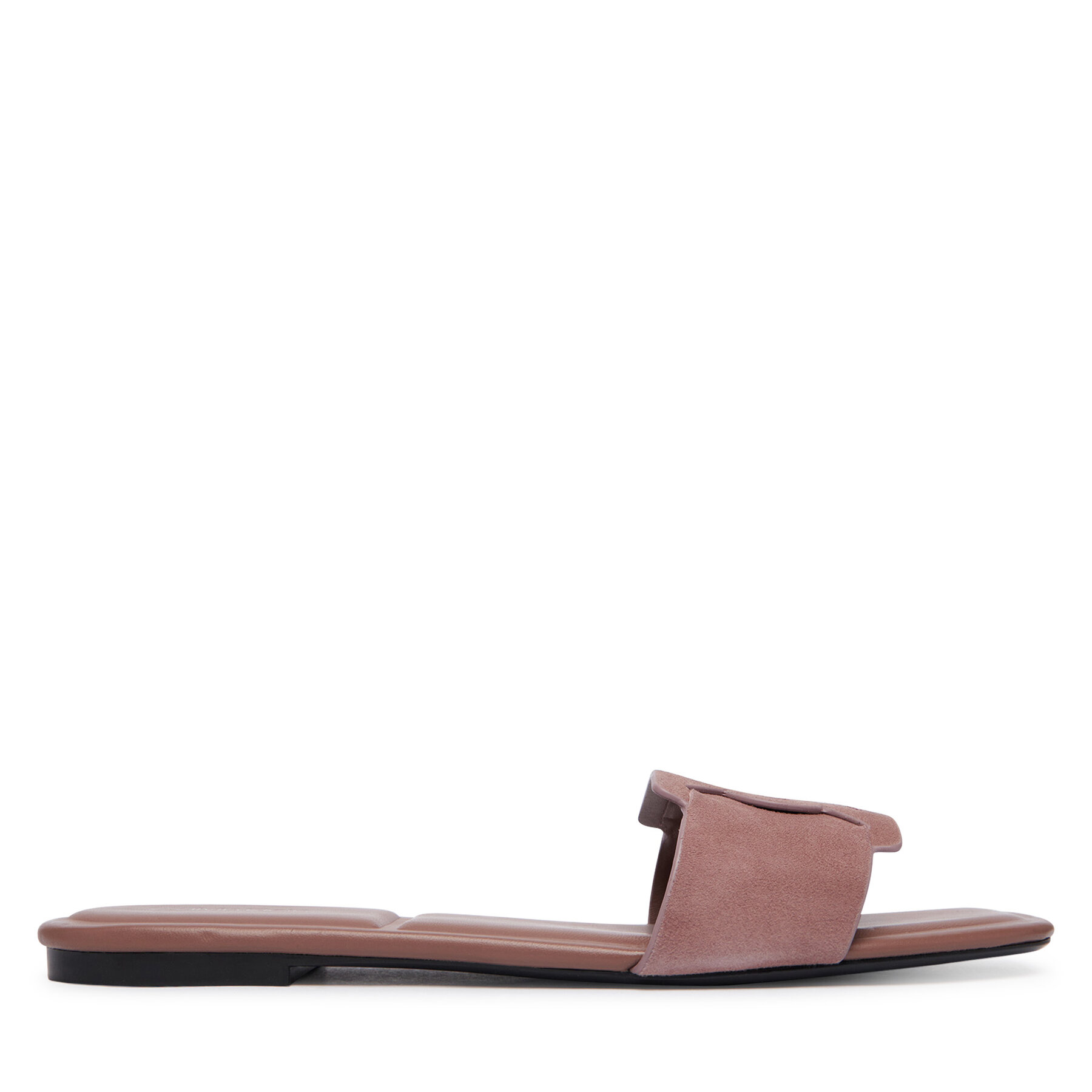 Şlapi Calvin Klein Square Flat Sndl Embl Suede HW0HW03055 Bej