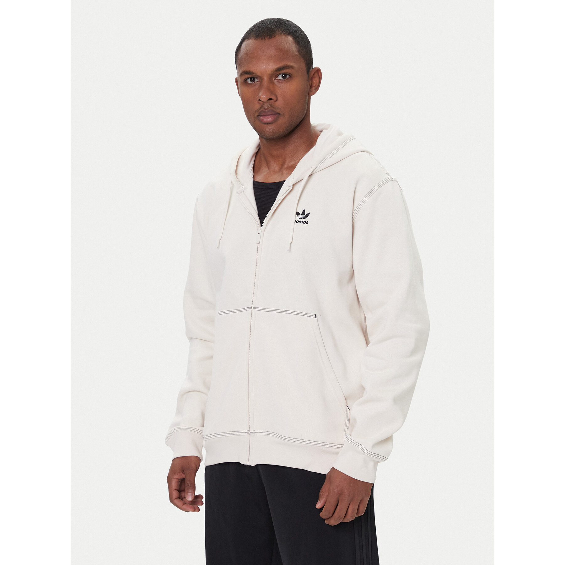 adidas Sweatshirt Essentials Trefoil JW0968 Écru Regular Fit