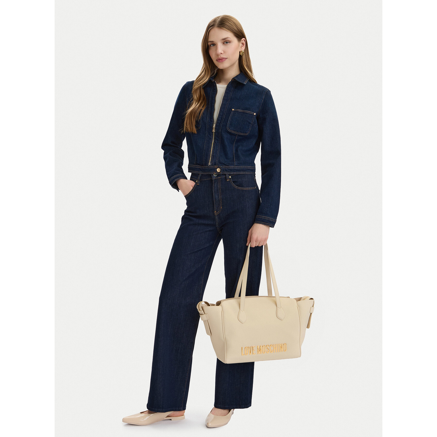 Τσάντα LOVE MOSCHINO JC4243PP0OKD0110 Λευκό