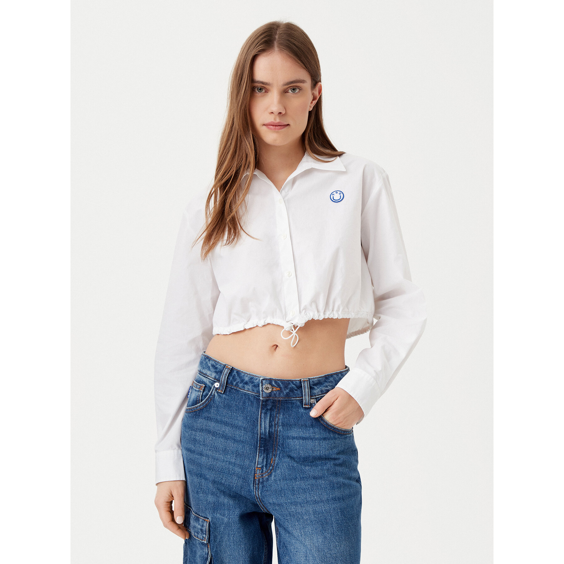 HUGO Hemd Emma 50531482 Weiß Regular Fit