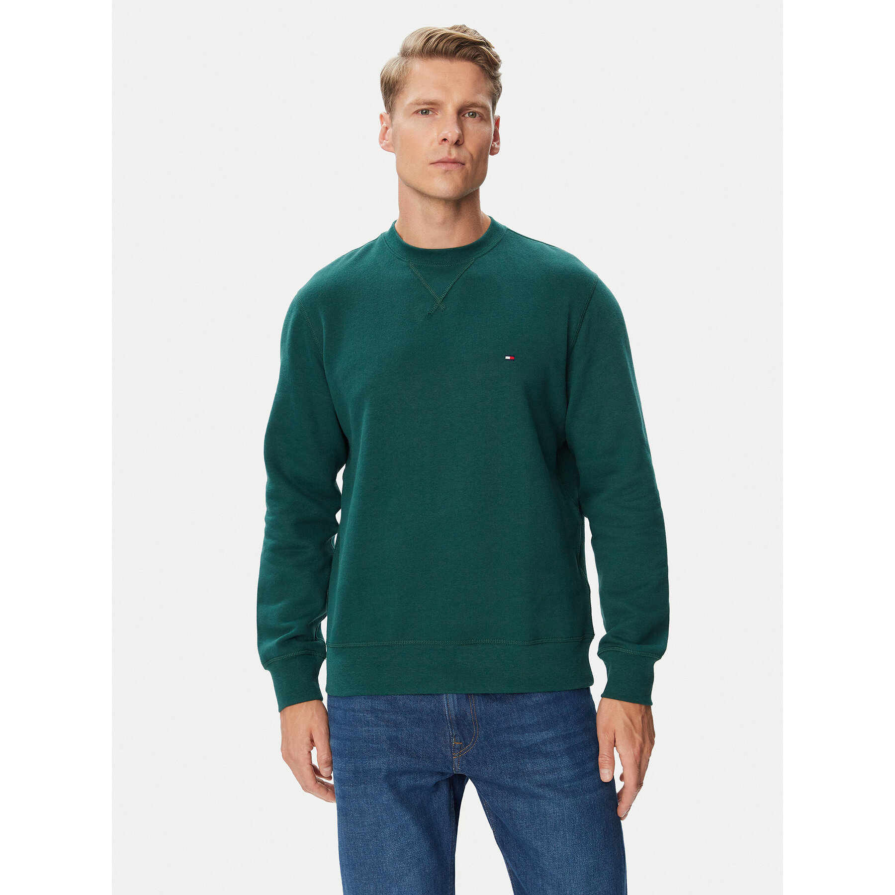 Tommy Hilfiger Sweatshirt Seasonal MW0MW40000 Dunkelgrün Regular Fit