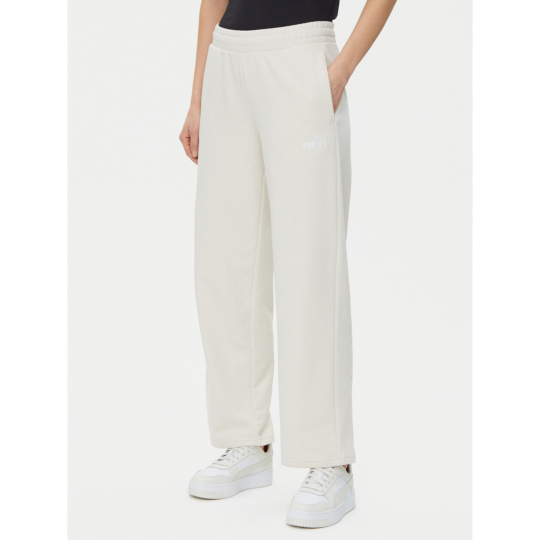 Puma Jogginghose Ess Small No. 1 Logo 684979 Beige Straight Fit