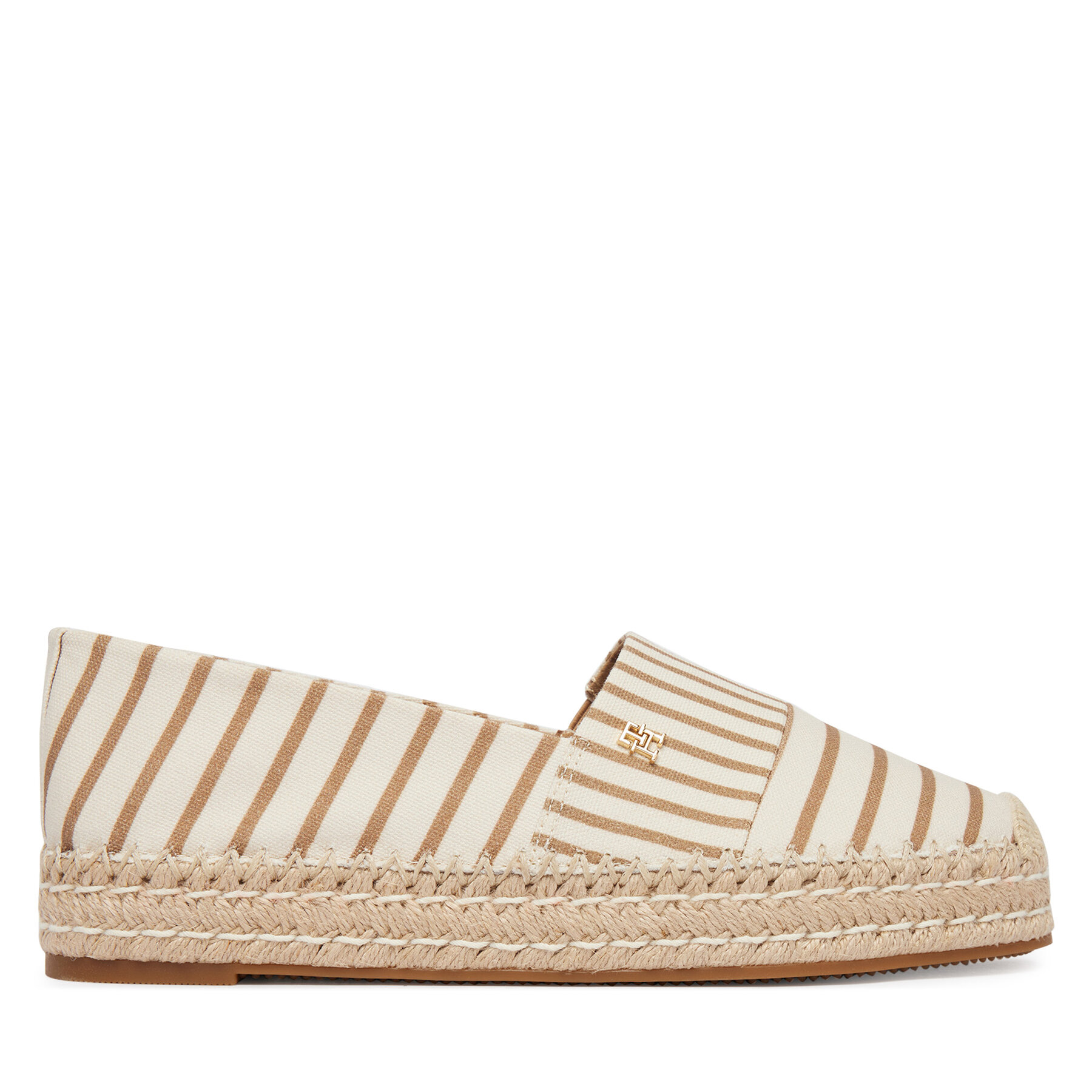Espadrilky Tommy Hilfiger Th Platform Espadrille Stripes FW0FW09143 Béžová