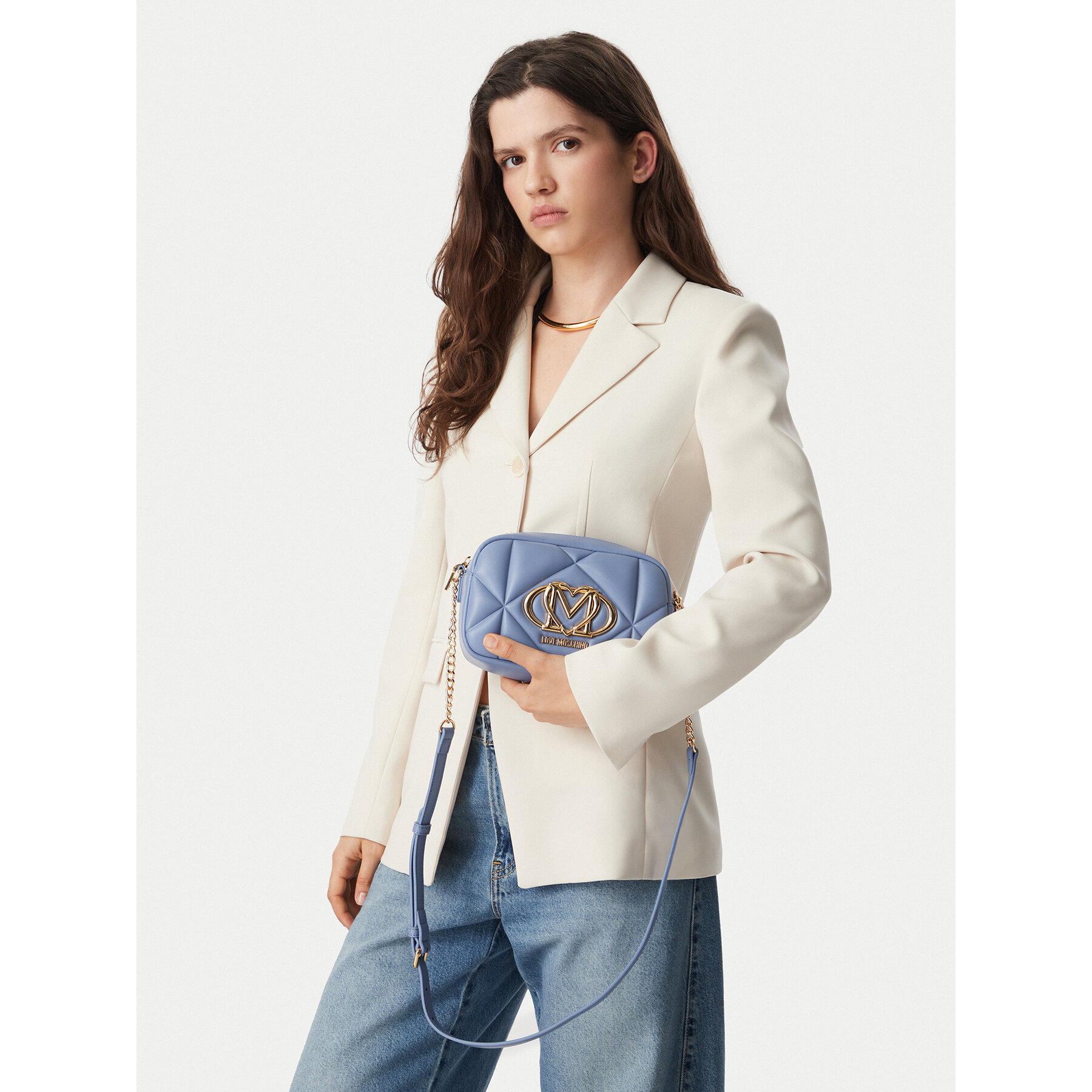 Geantă LOVE MOSCHINO JC4038PP1PLC0700 Albastru