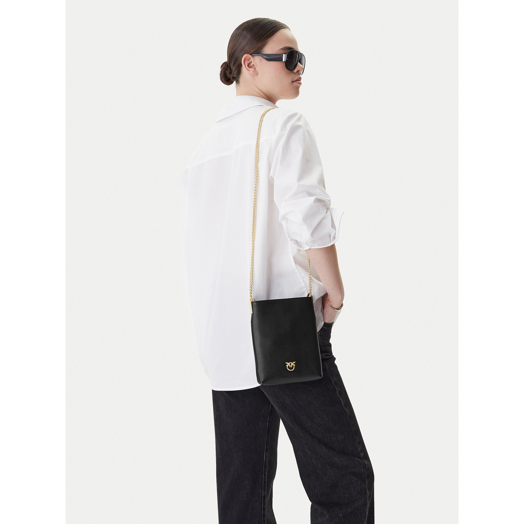 Torbica PINKO Flat Satchel AI 25-26 PCPL 105352 A0QO Crna