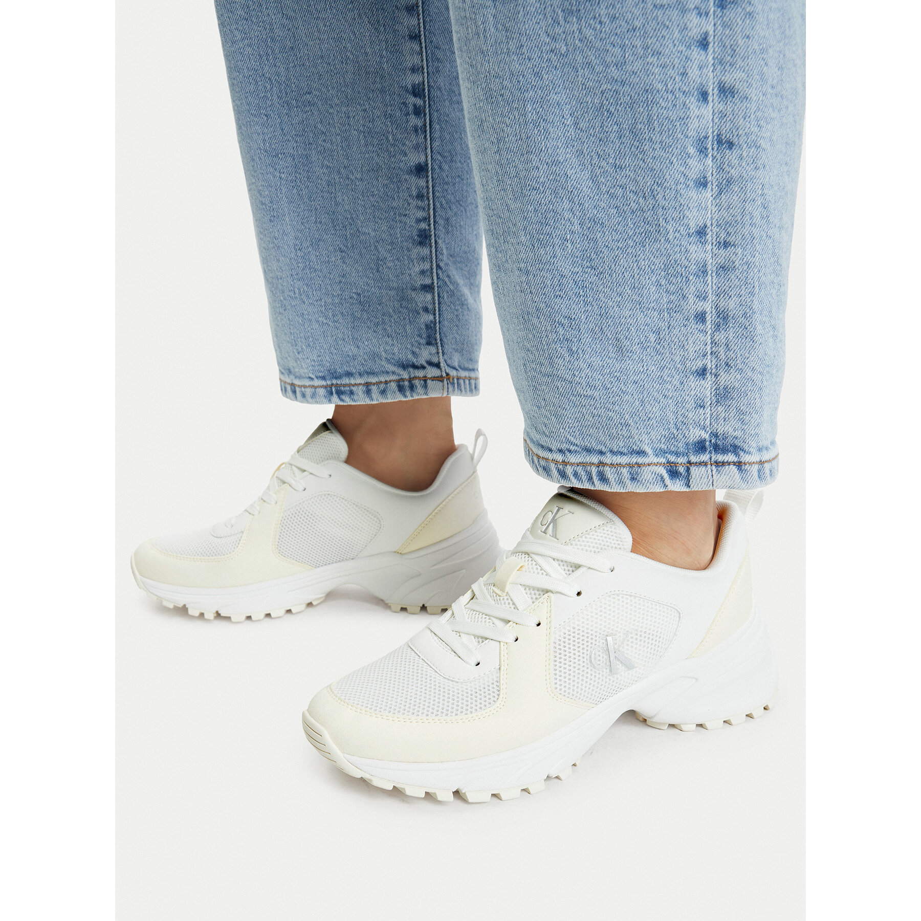Tenisice Calvin Klein Hike Runner Lace Up Su Mesh Wmn HW0HW03440 Bijela