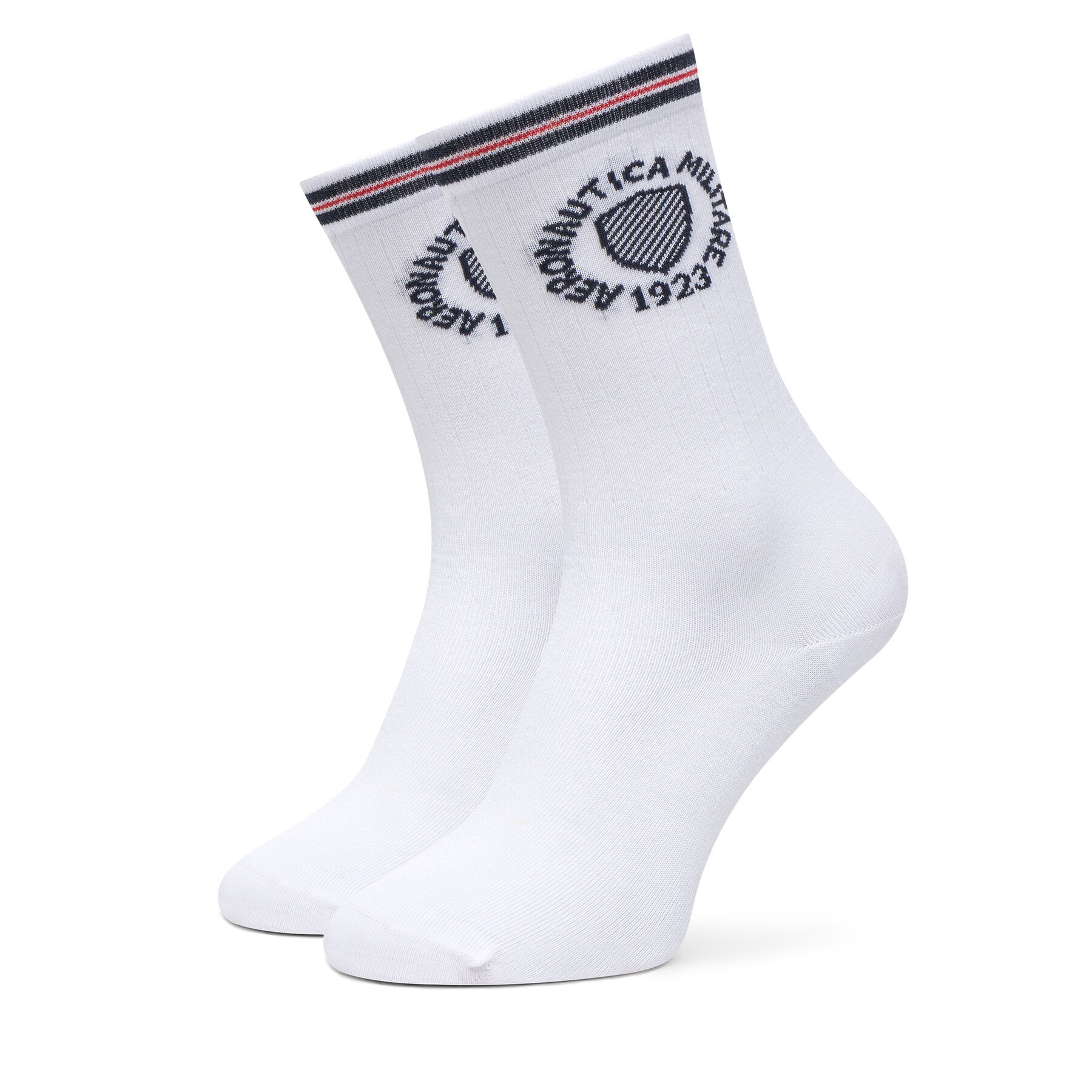 Ponožky Vysoké Unisex Aeronautica Militare 251CZ015DL561 Biela