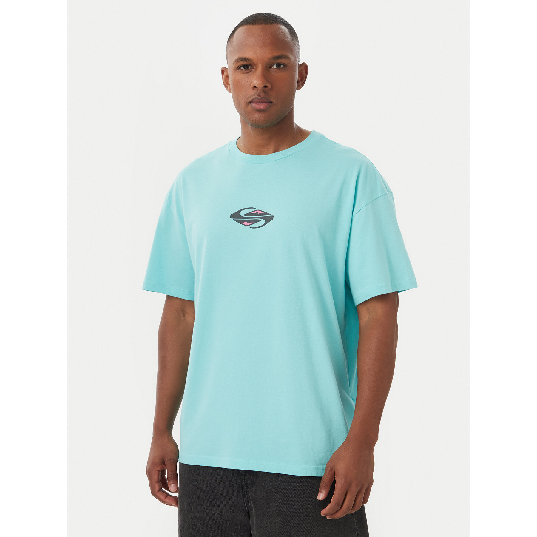 Quiksilver T-Shirt Global Heat EQYZT08021 Türkisfarben Regular Fit