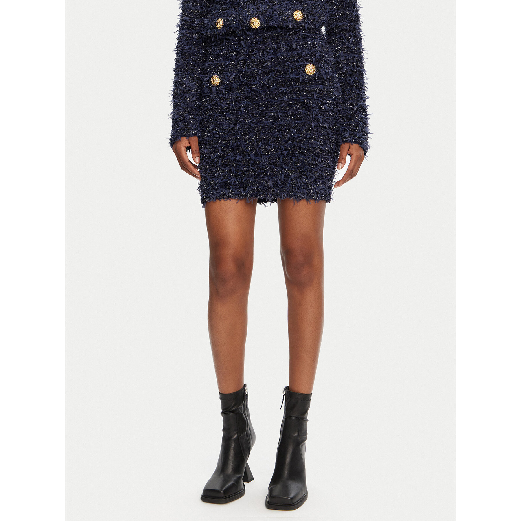 Balmain Minirock DF0LB015KH74 Dunkelblau Regular Fit