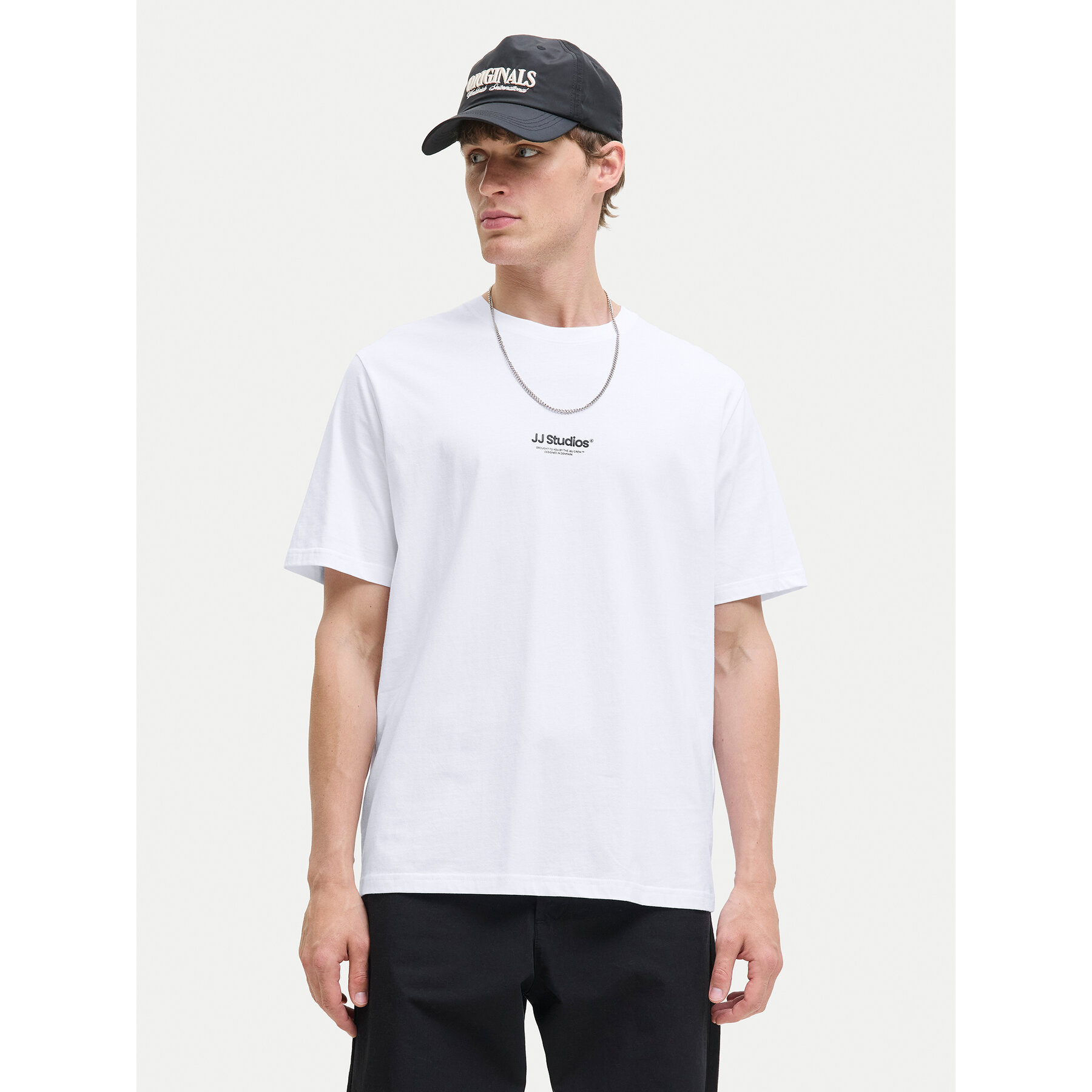 Jack & Jones Póló Soho 12278787 Fehér Relaxed Fit