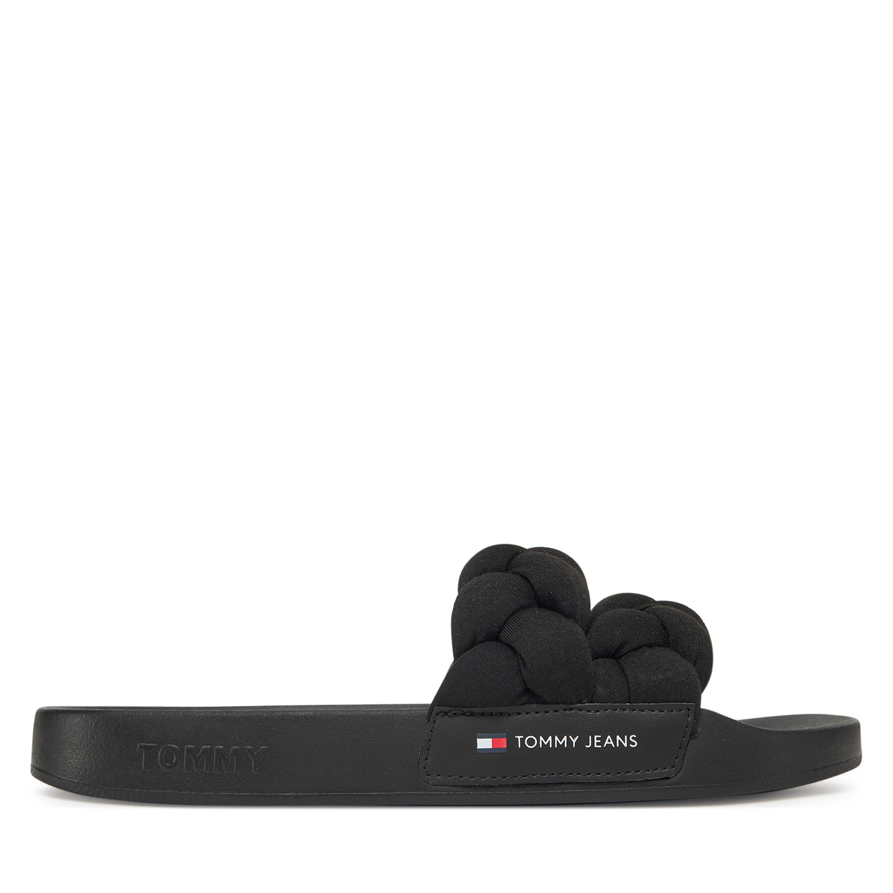Damskie Klapki Tommy Jeans, Rozmiar 40 Czarny Tjw Braided Slide EN0EN02764