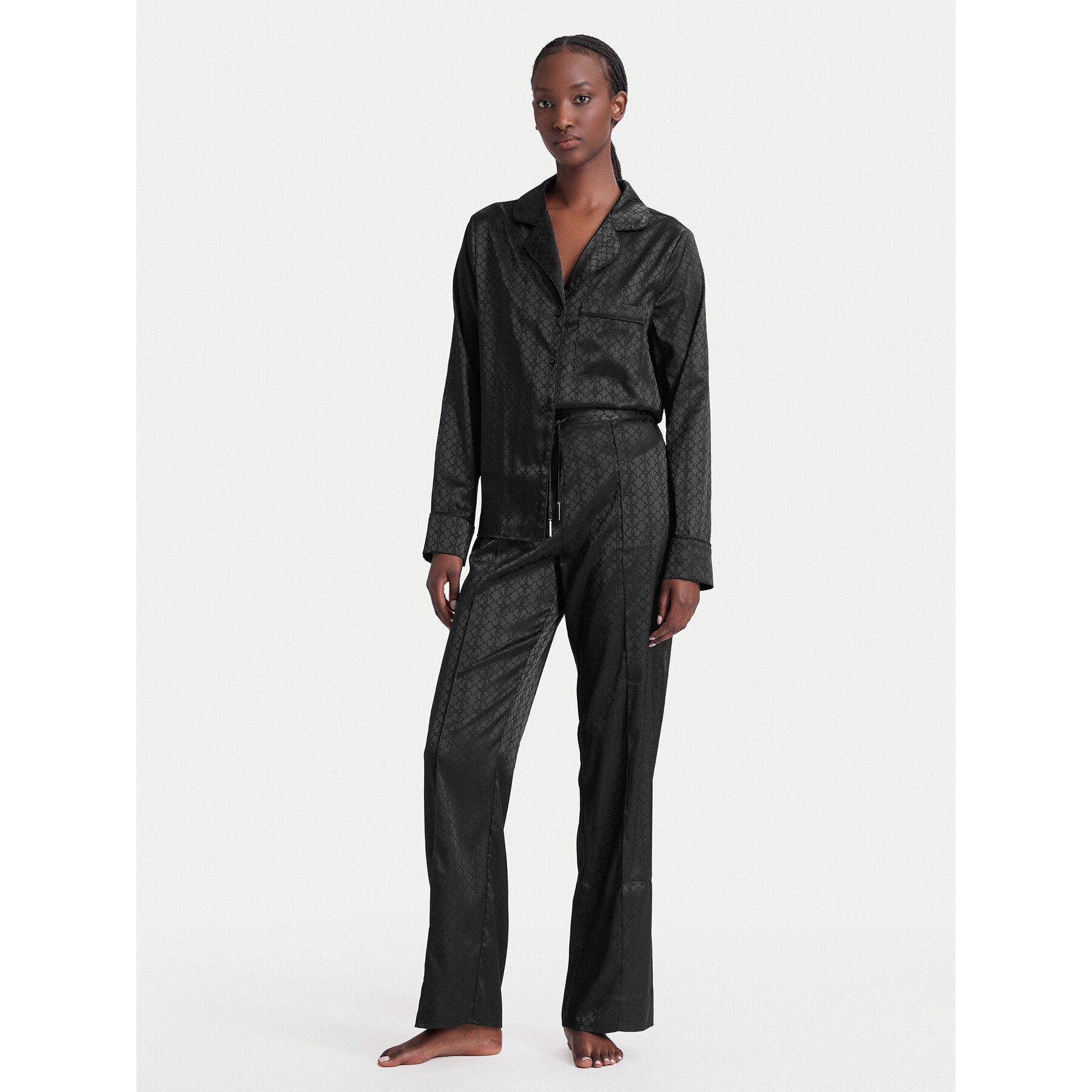 Guess Pyjama O6BX03 W3501 Schwarz Regular Fit