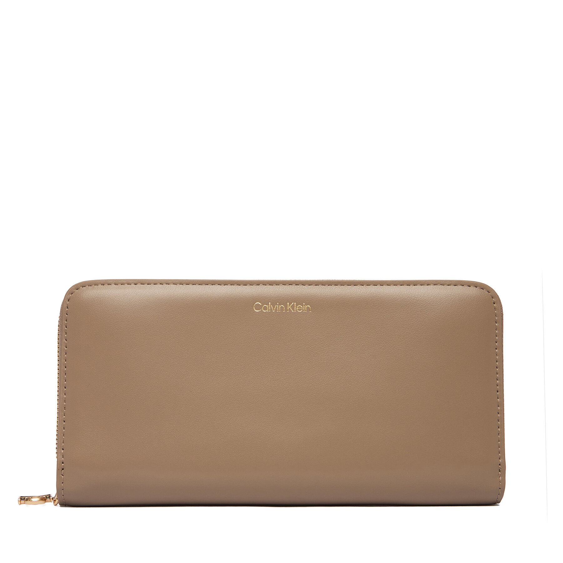 Портфейл Calvin Klein Ck Large Zip Around LV04F1093G Бежов