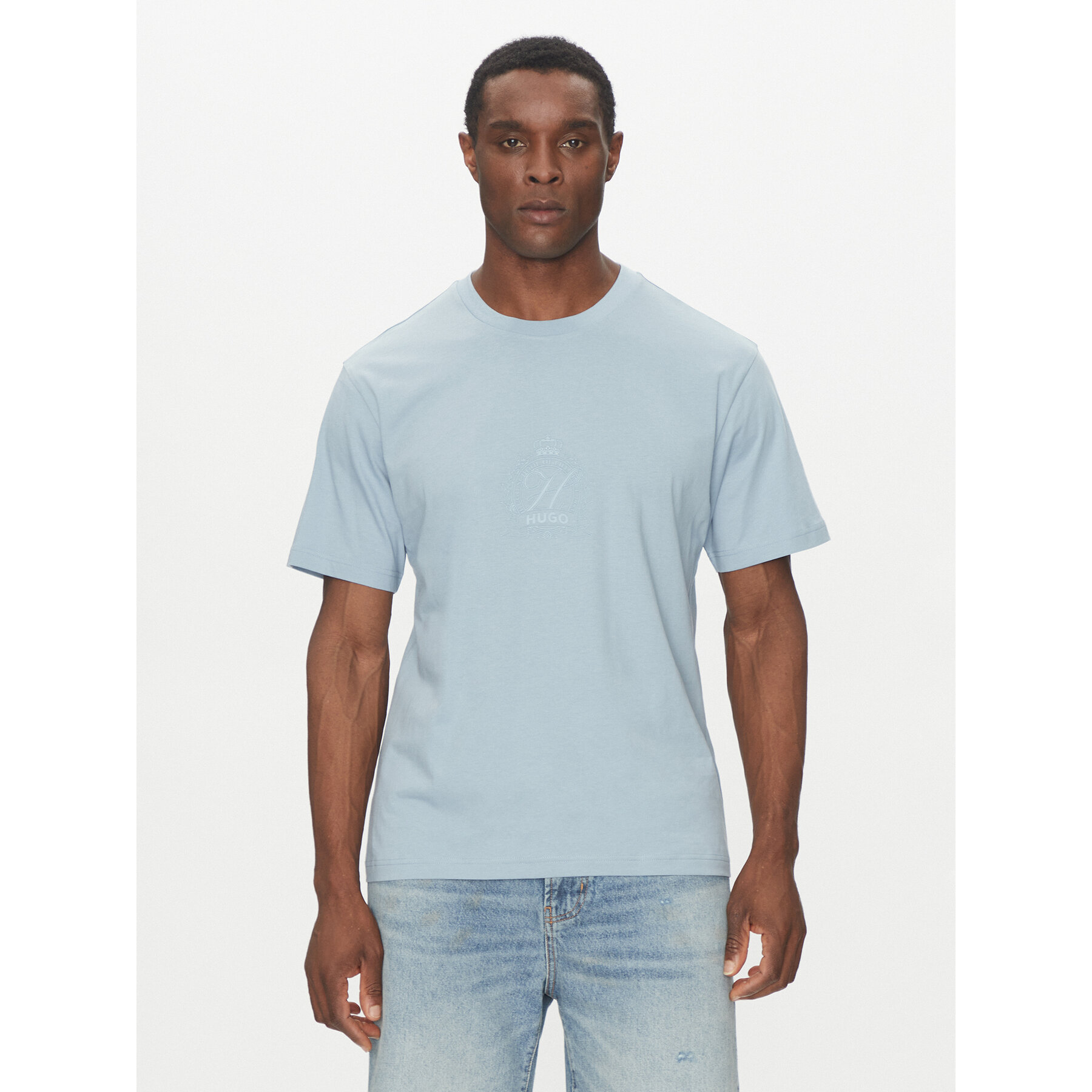 HUGO T-shirt 50538246 Celeste Regular Fit
