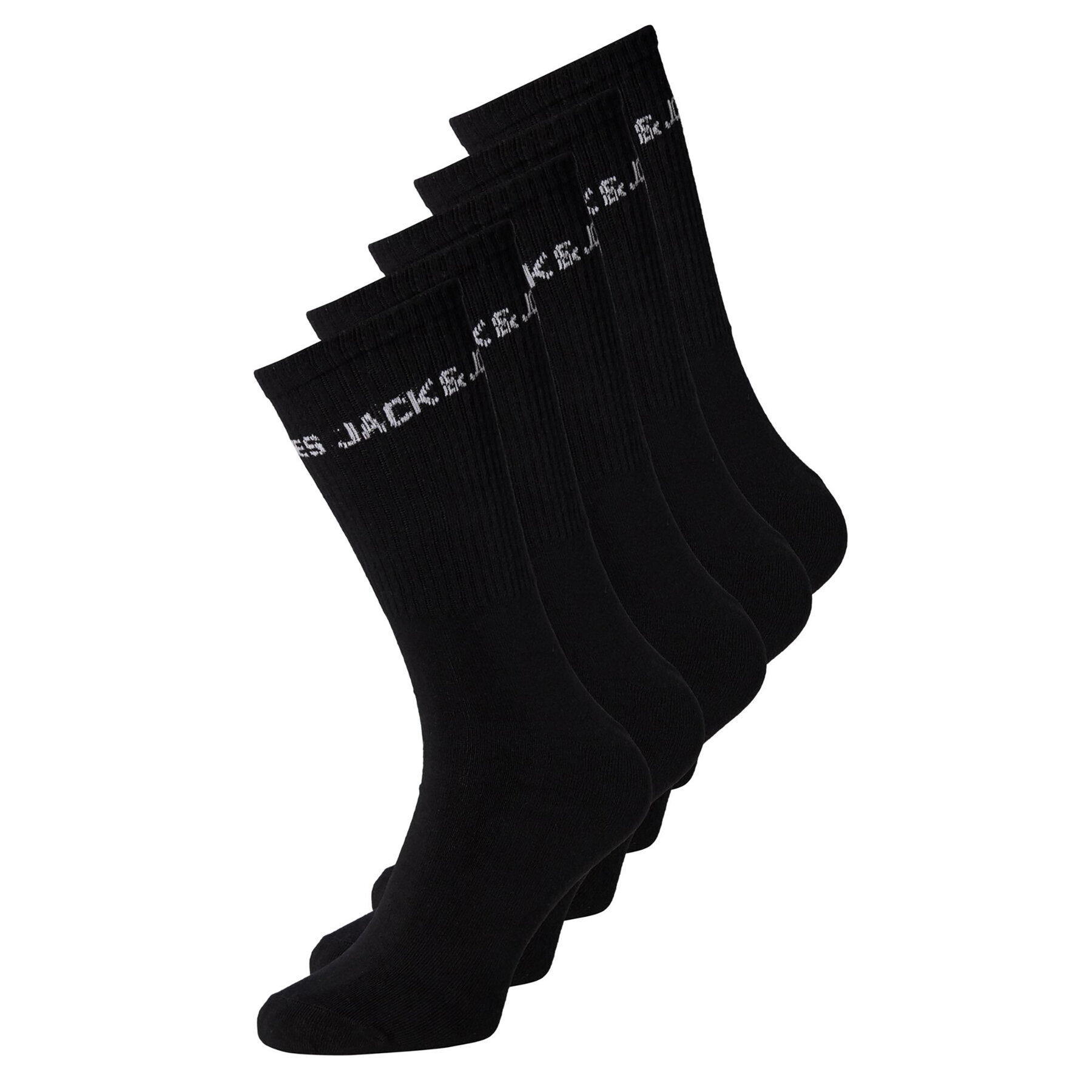 Set od 5 pari muških visokih čarapa Jack&Jones 12179475 Black 3453662