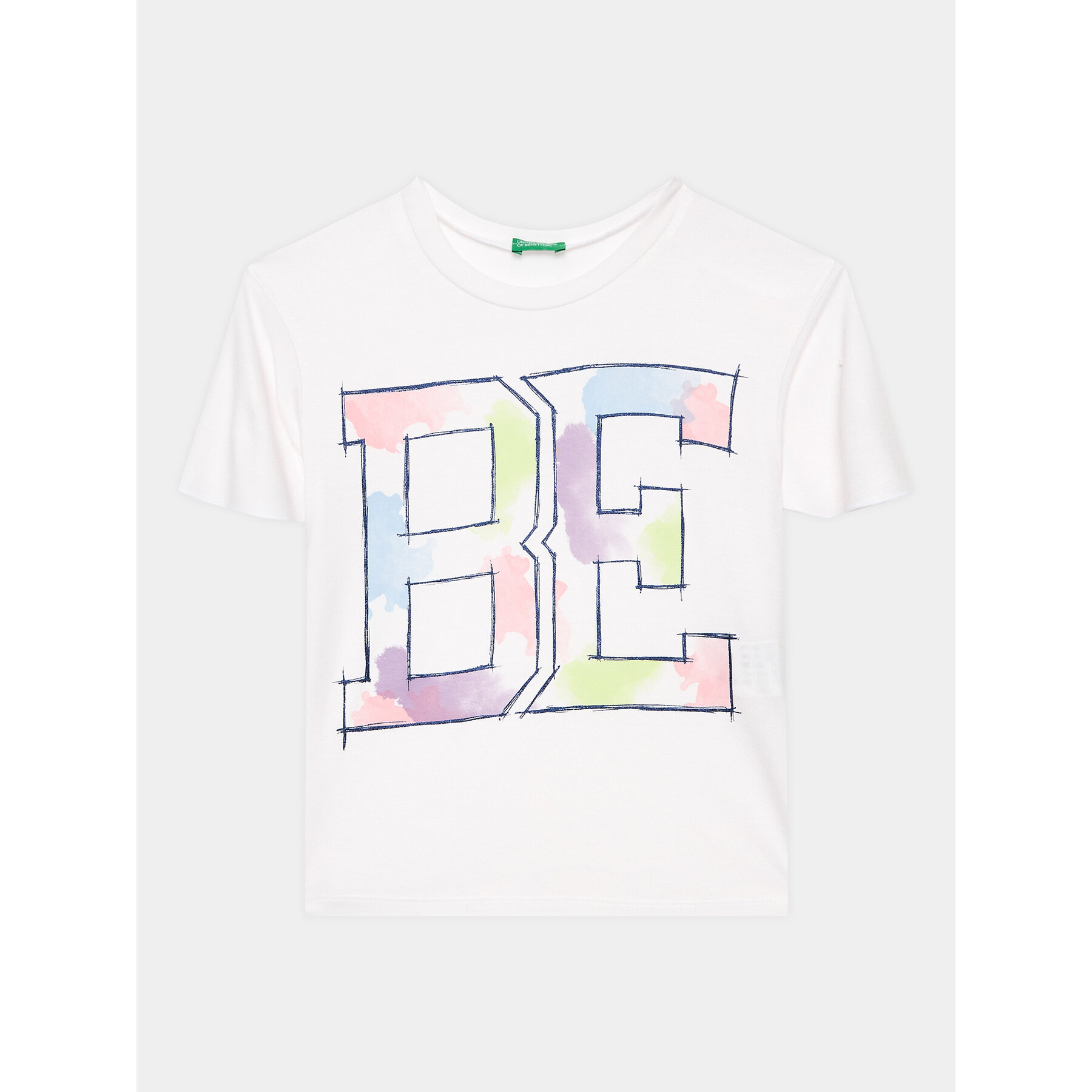 United Colors Of Benetton T-Shirt 398BC10BY Λευκό Regular Fit