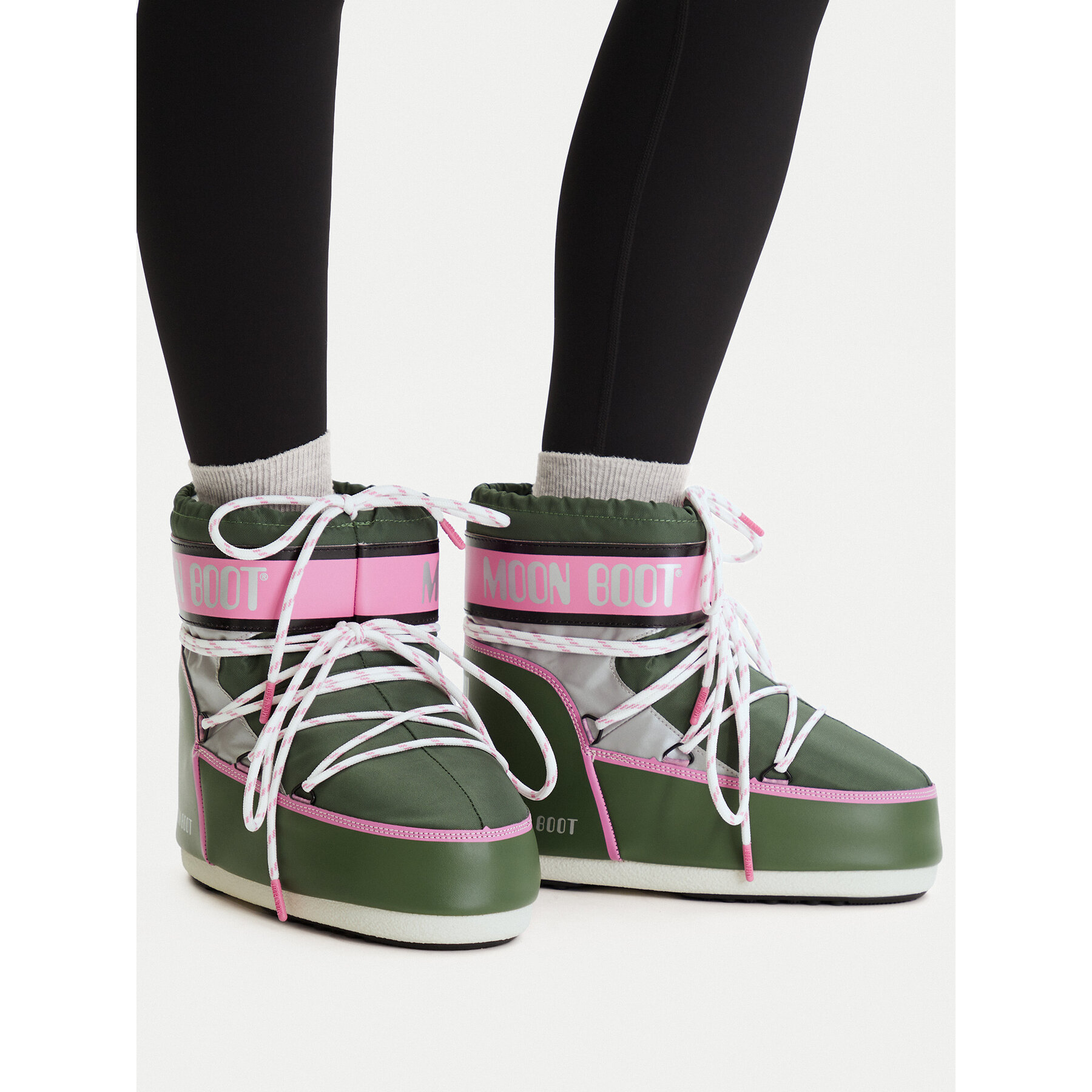 Čizme za snijeg Moon Boot Mb Icon Low Space Racing 80D1409650 Siva