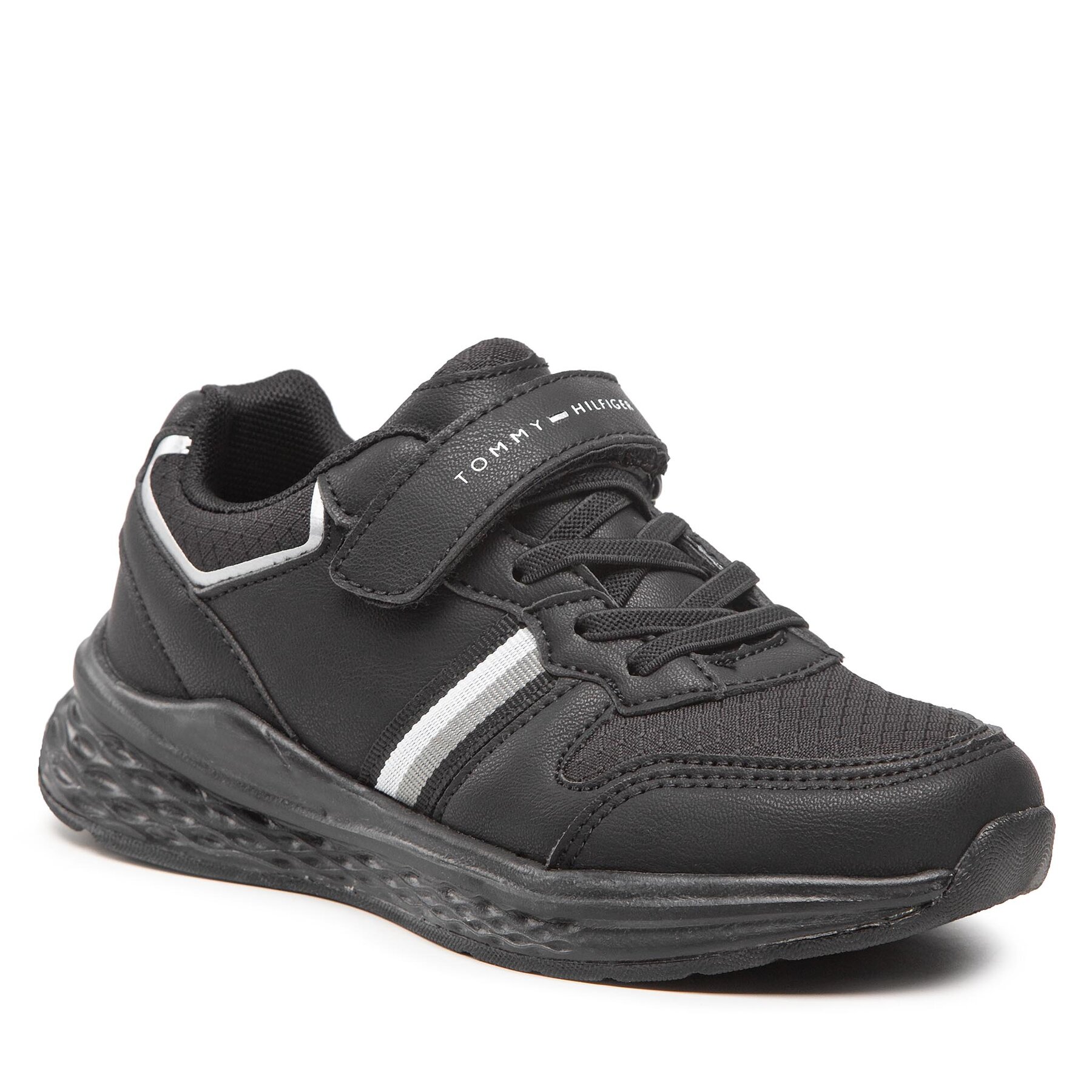 Tommy Hilfiger Low Cut Lace-Up/Velcro Sneaker T3B9-32499-1443 M Black 999 – Сникърси