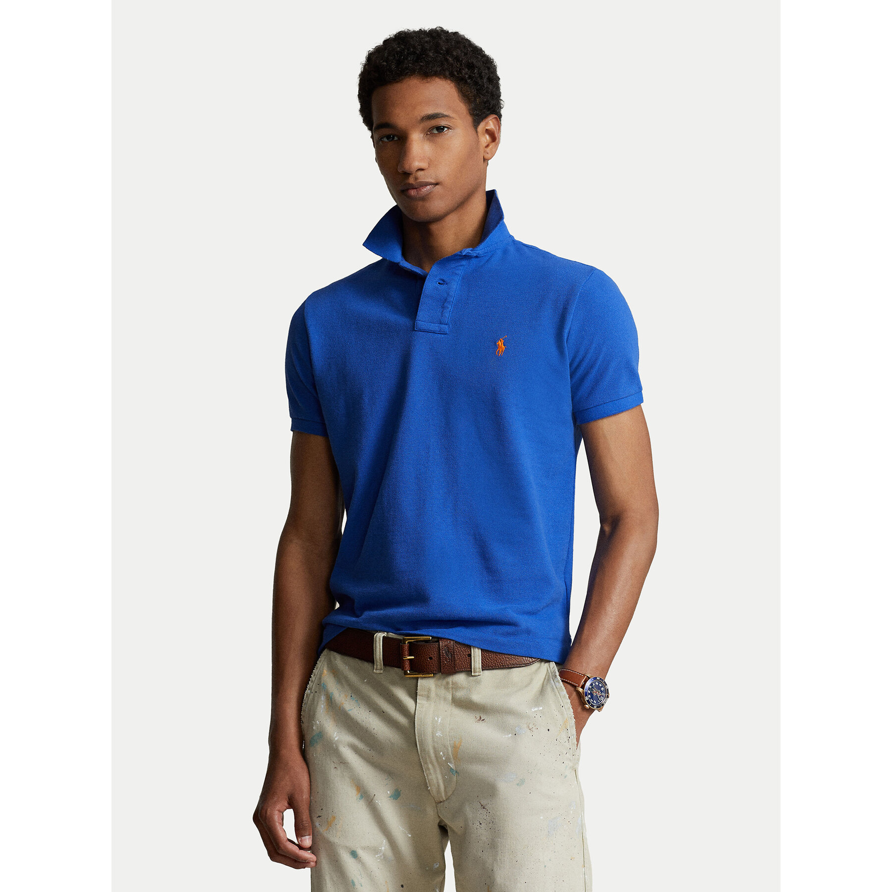 Polo Ralph Lauren Polo 710782592011 Μπλε Custom Slim Fit