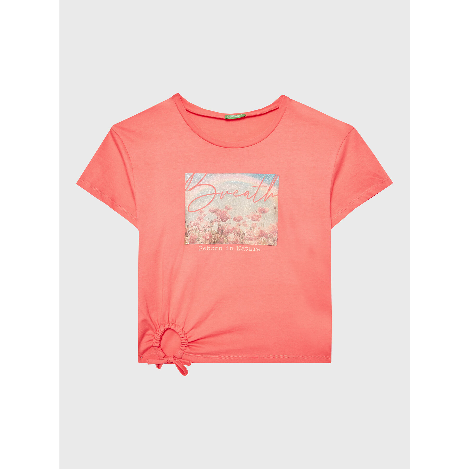 United Colors Of Benetton T-Shirt 3096C10B4 Κοραλλί Regular Fit