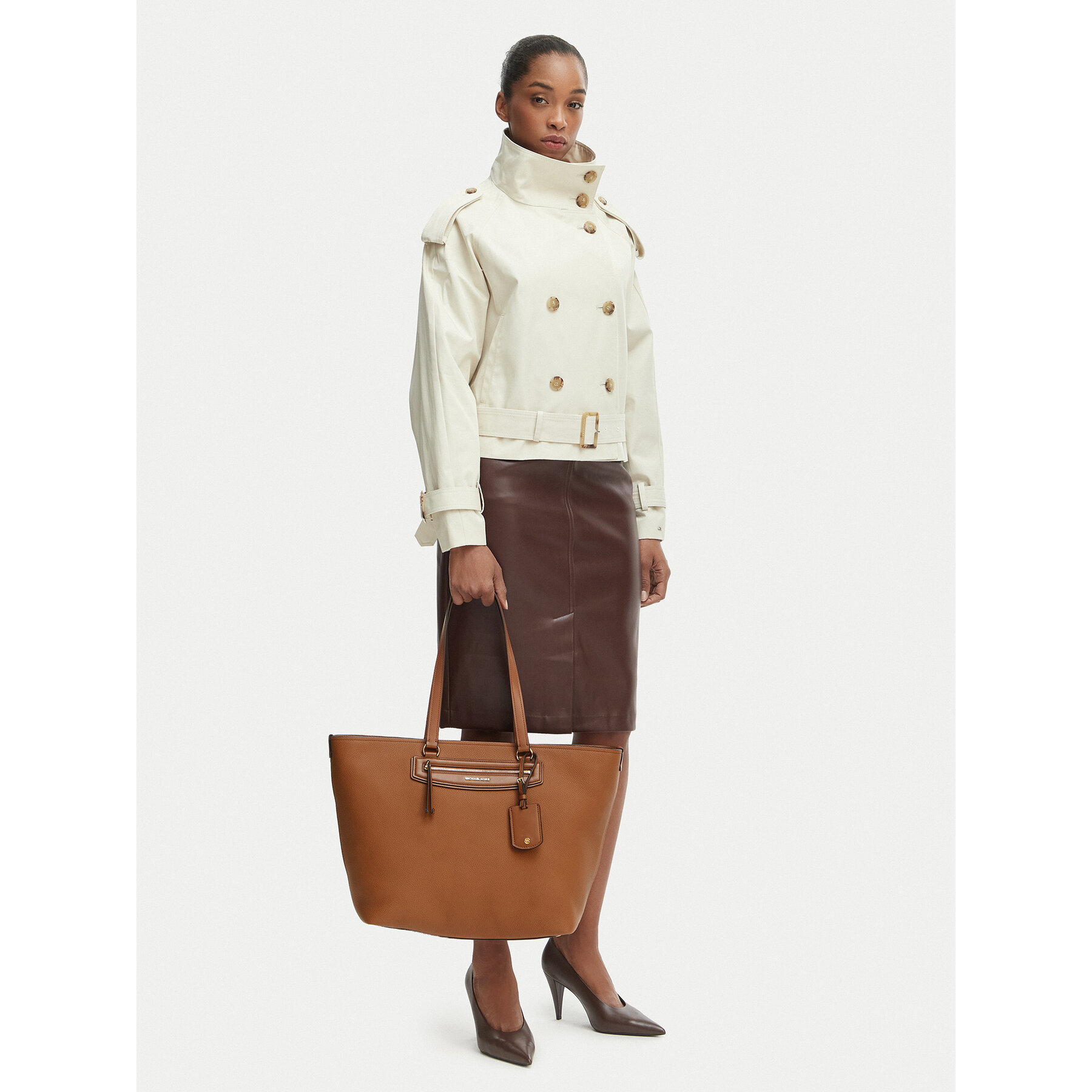 Τσάντα MICHAEL Michael Kors 30S6GTVT9L Καφέ