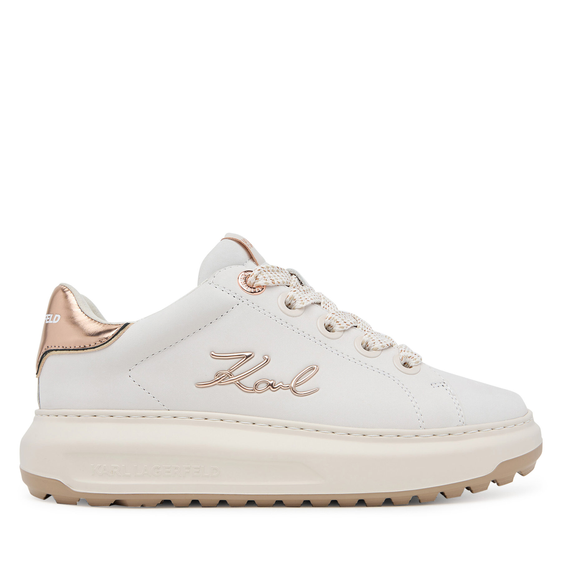 Sneakersy KARL LAGERFELD KL67518A Biela