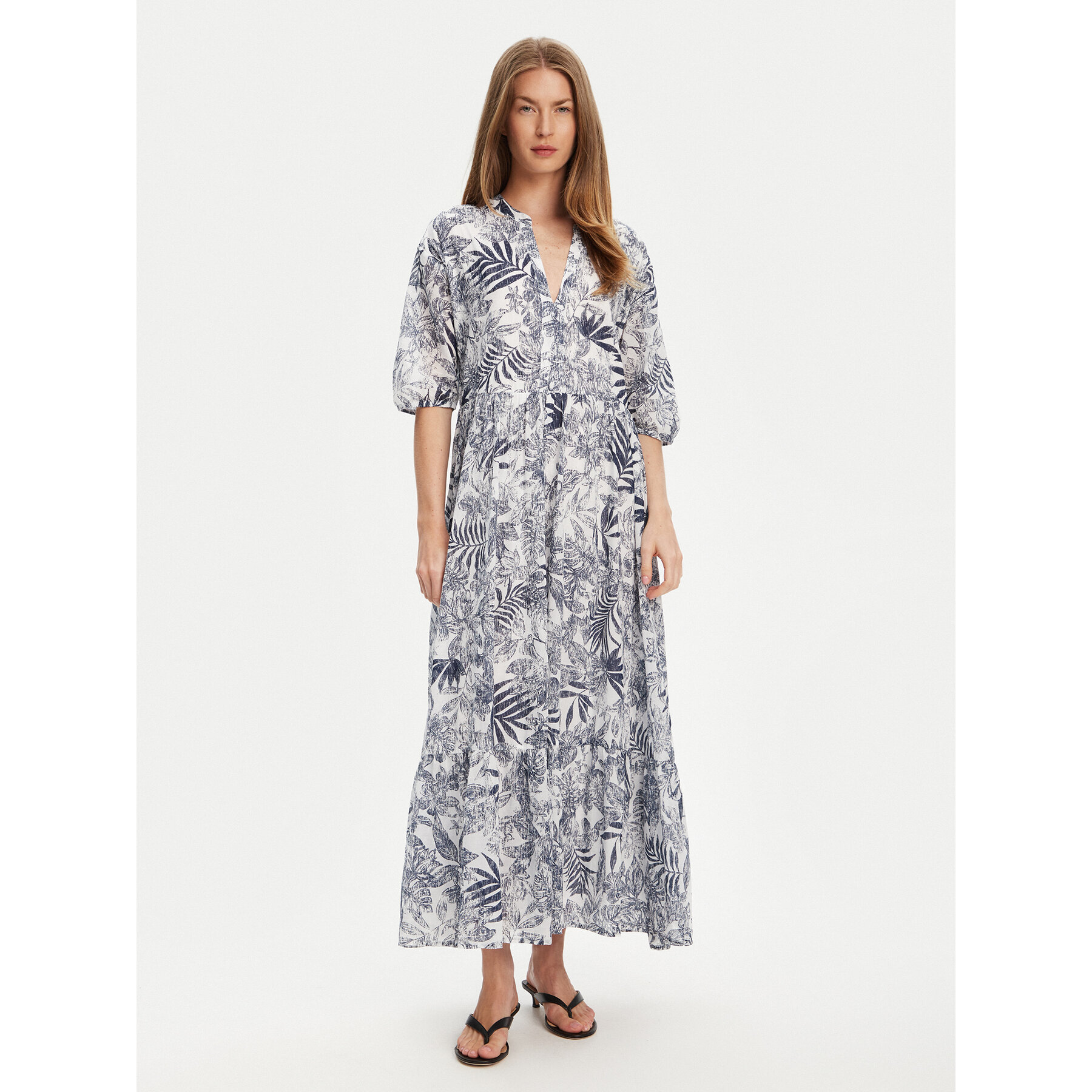 United Colors Of Benetton Sommerkleid 4ENDDV0BT Blau Relaxed Fit