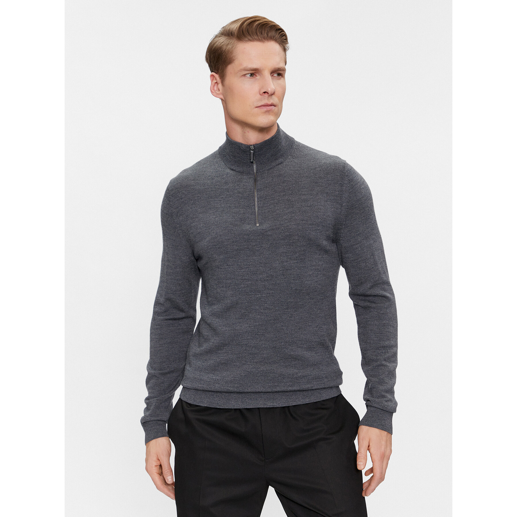 Calvin Klein Pullover K10K110421 Grau Regular Fit