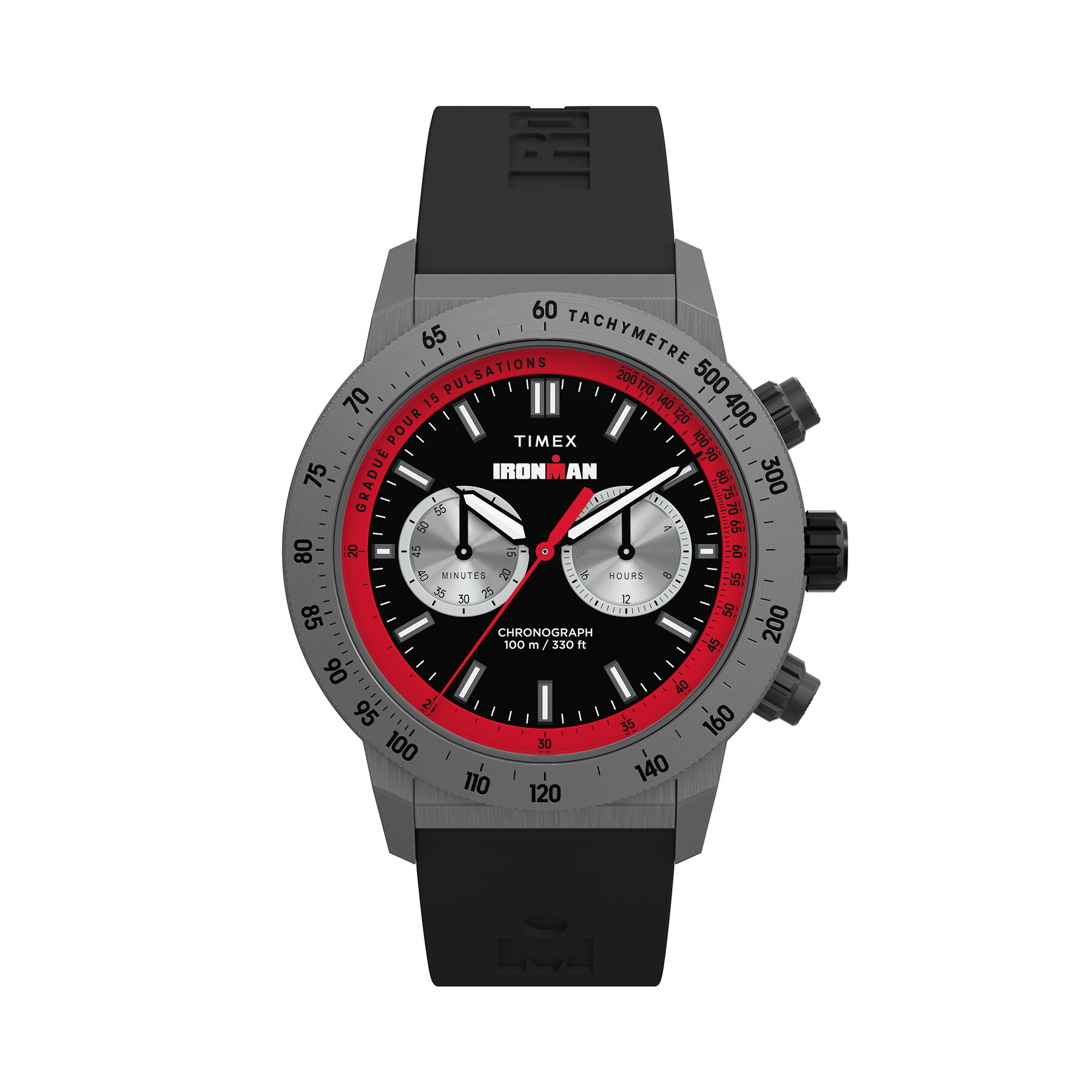 Ročna ura Timex Ironman® Challenger Chronograph TW2Y01900 Črna