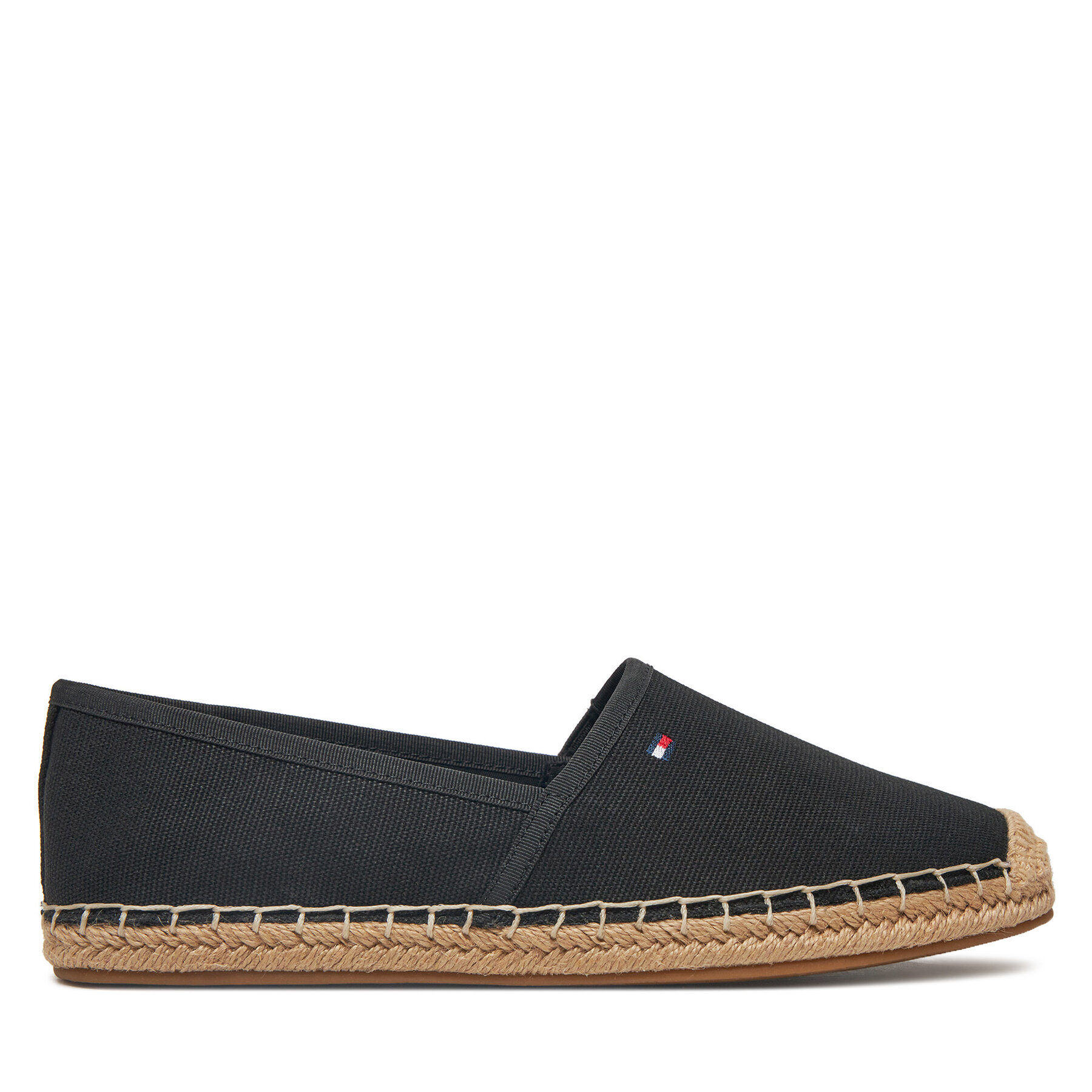 Damskie Espadryle Tommy Hilfiger, Rozmiar 36 Czarny Flag Canvas Espadrille FW0FW08541