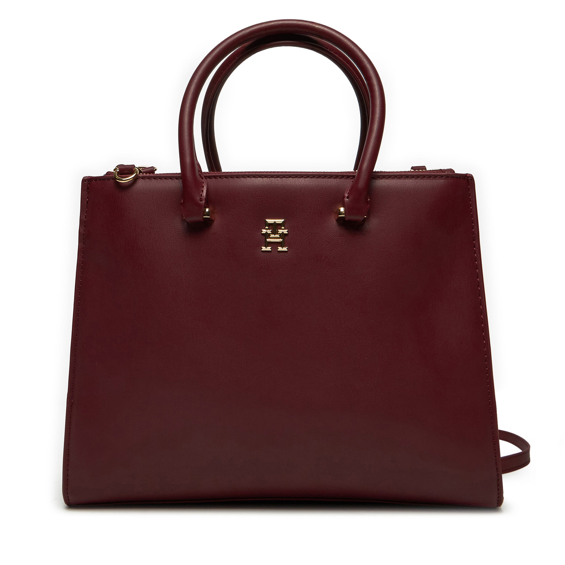 Handväska Tommy Hilfiger AW0AW16887 Mörkröd