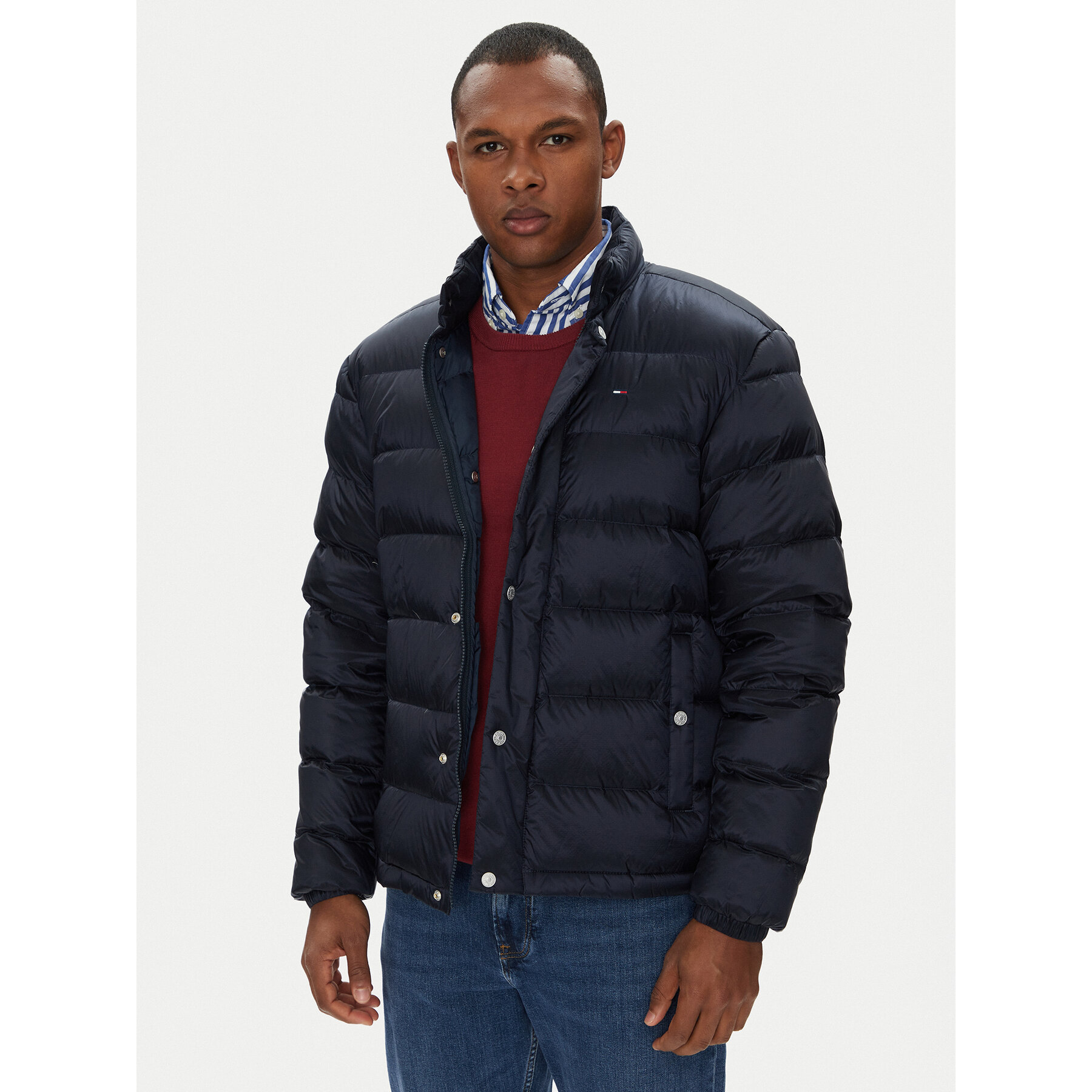 Tommy Jeans Daunenjacke DM0DM21937 Dunkelblau Regular Fit
