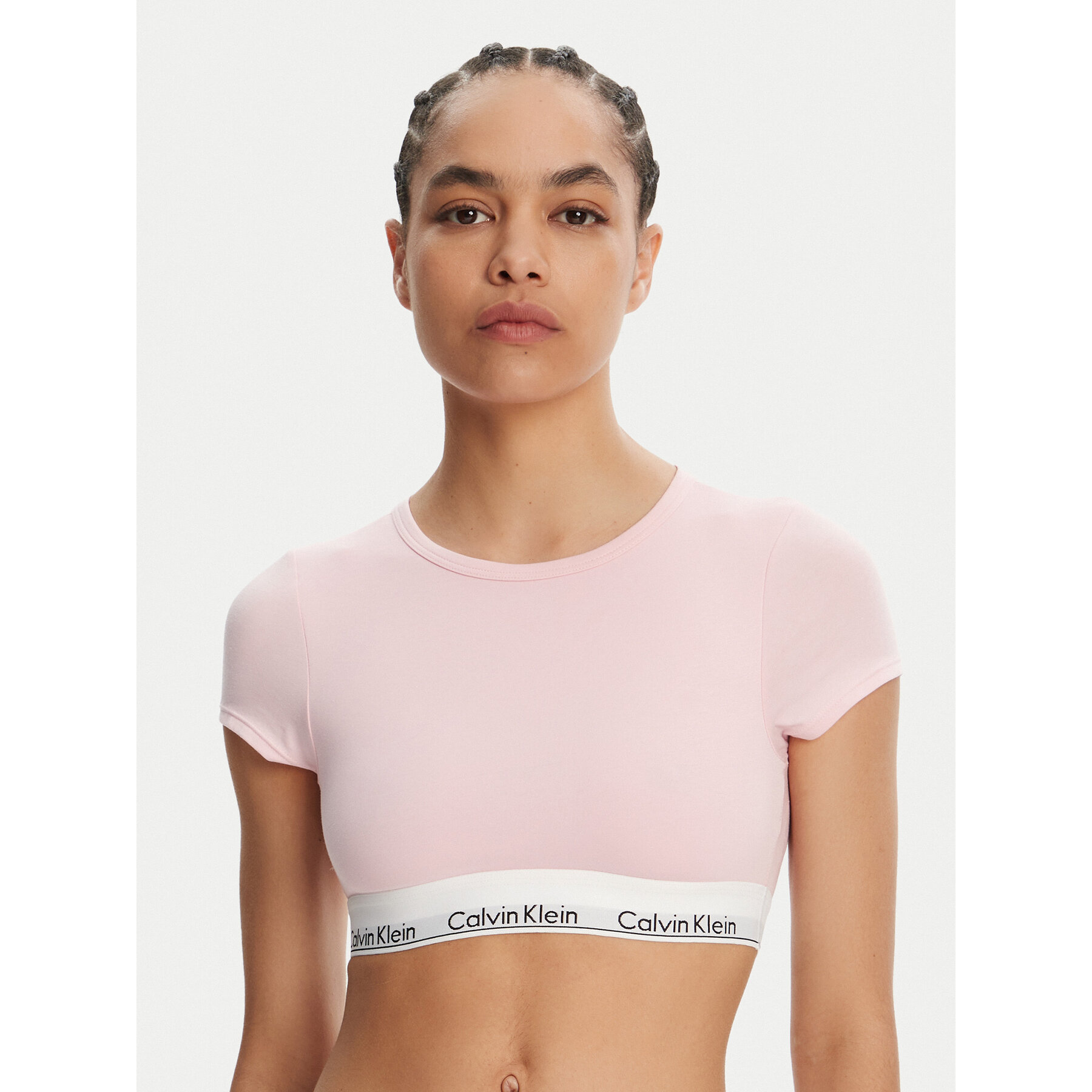 Calvin Klein Underwear Póló LV00QF7213 Rózsaszín Slim Fit