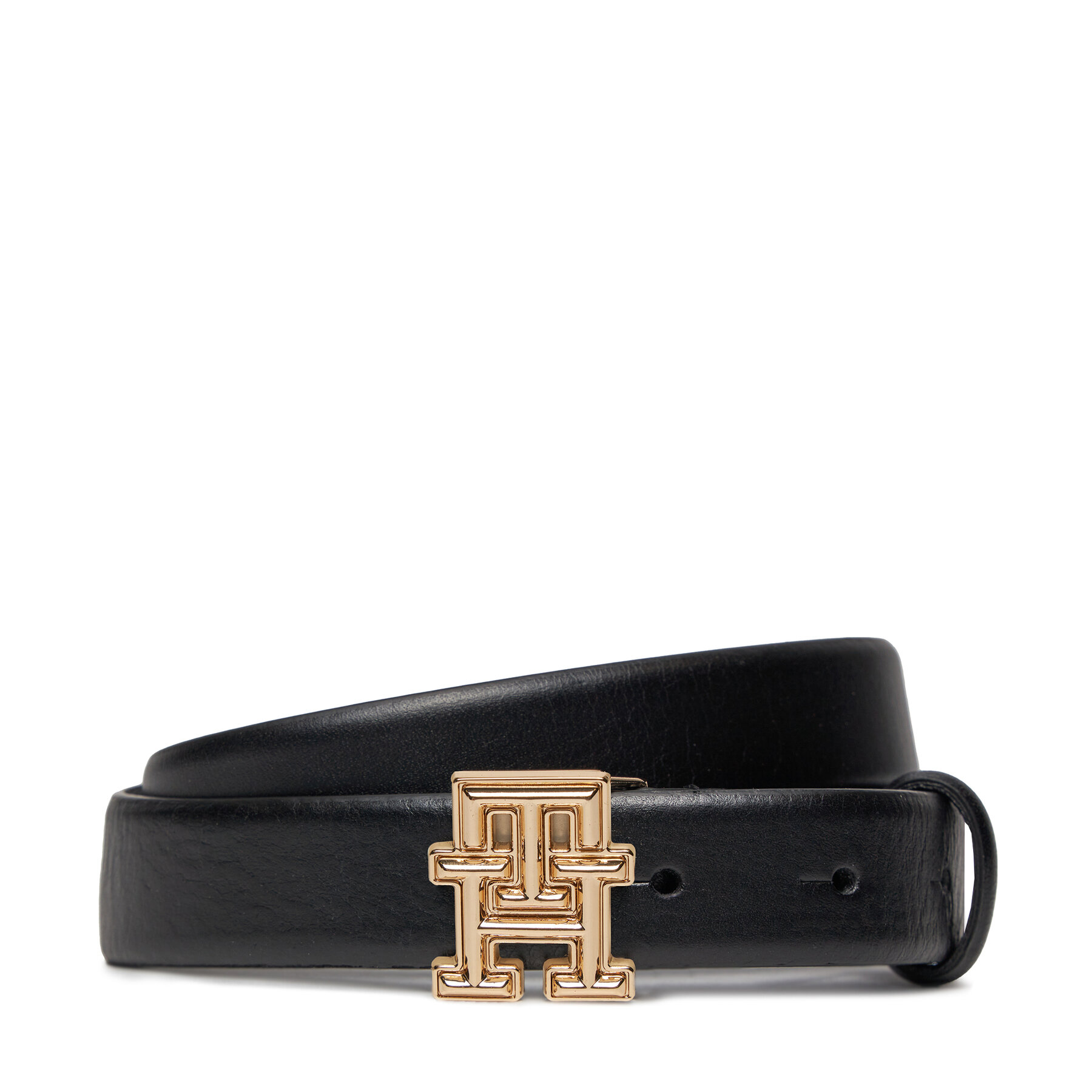 Cintura da donna Tommy Hilfiger Th Logo Bombe 2.5 AW0AW16028 Nero